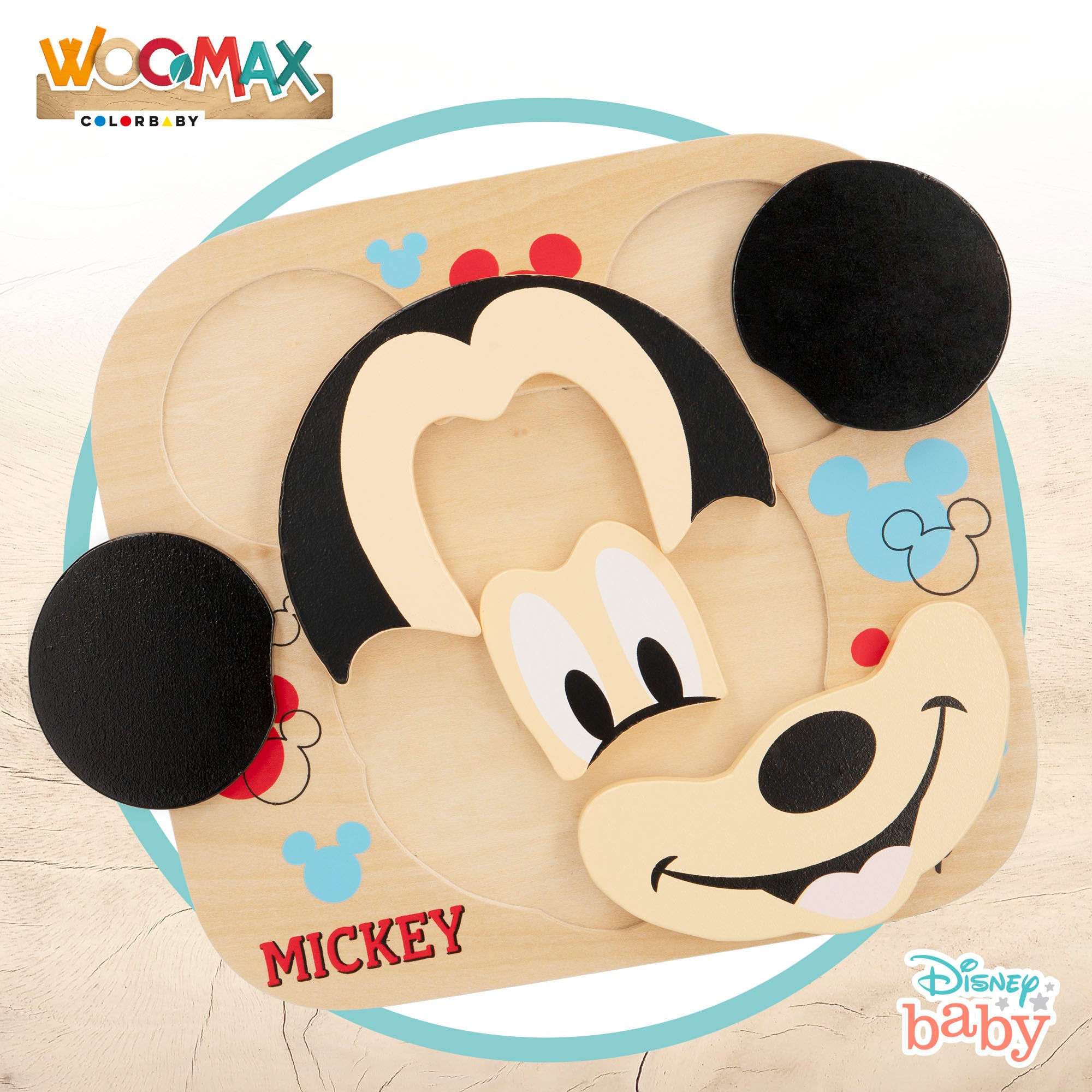 WOOMAX Disney Puzzle madera Mickey 6 piezas