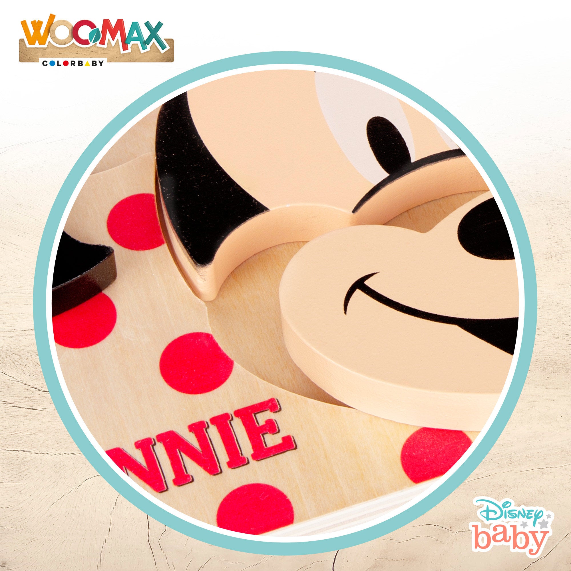 WOOMAX Disney Puzzle Minnie Mouse 6 piezas