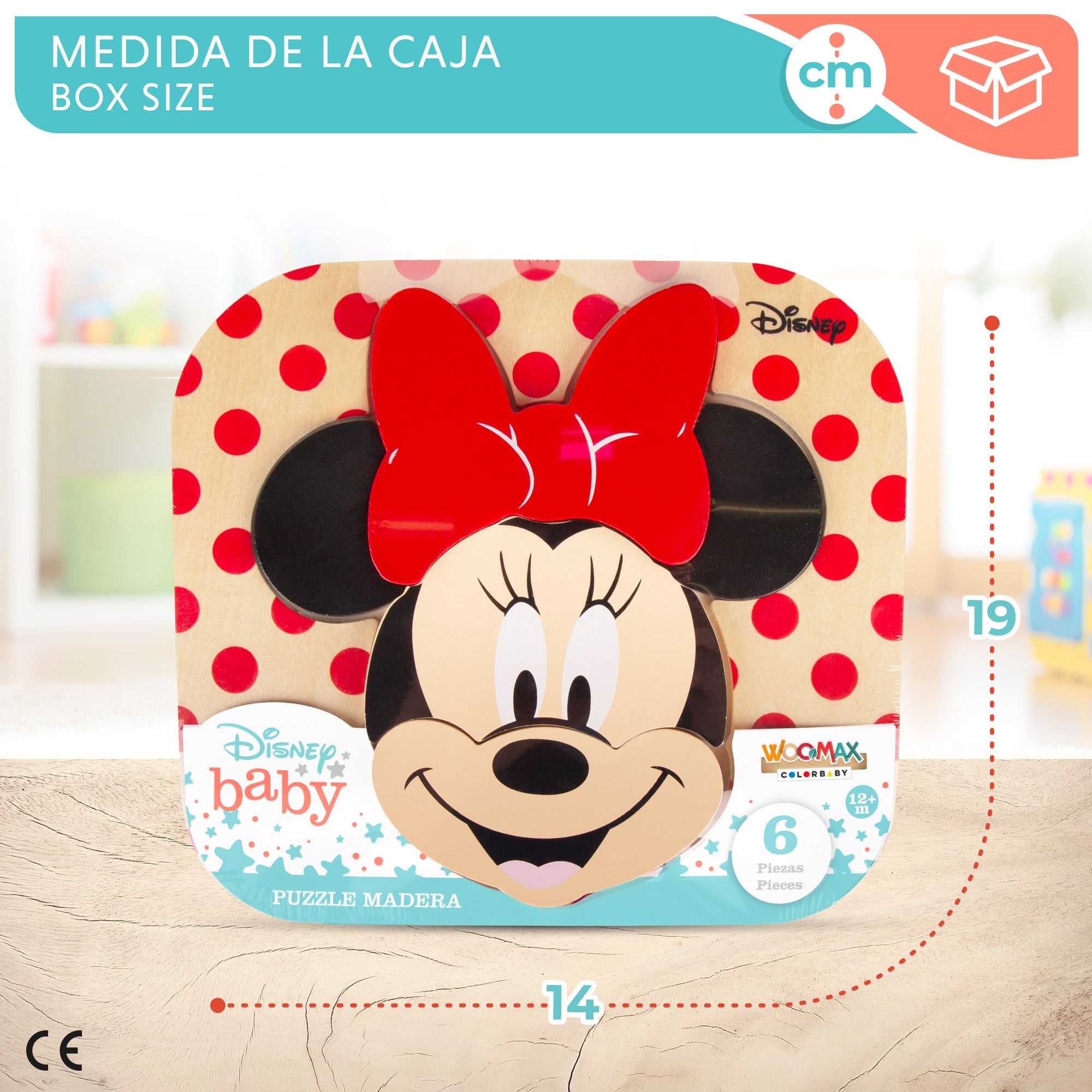 WOOMAX Disney Puzzle Minnie Mouse 6 piezas