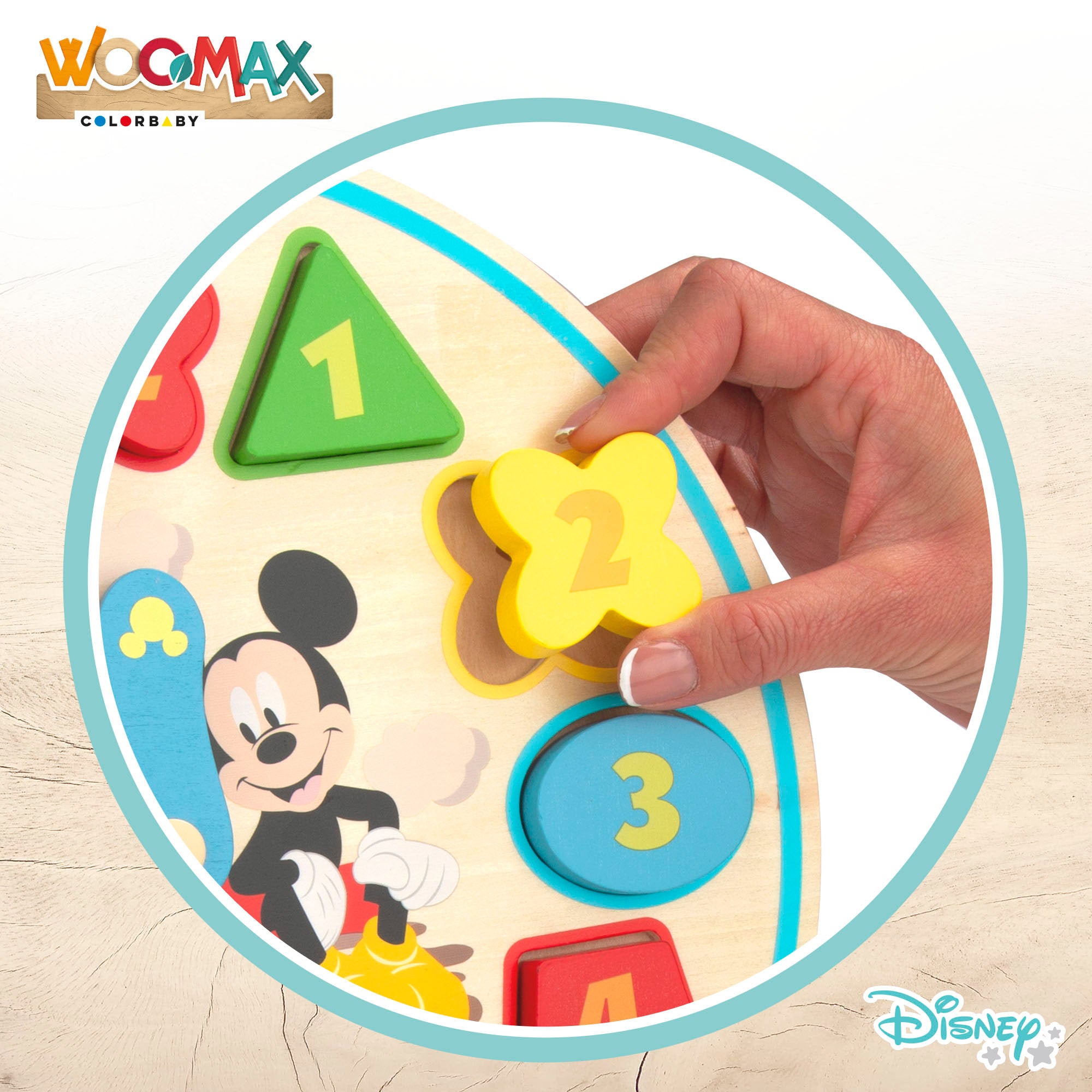 WOOMAX Disney Reloj de madera para niños