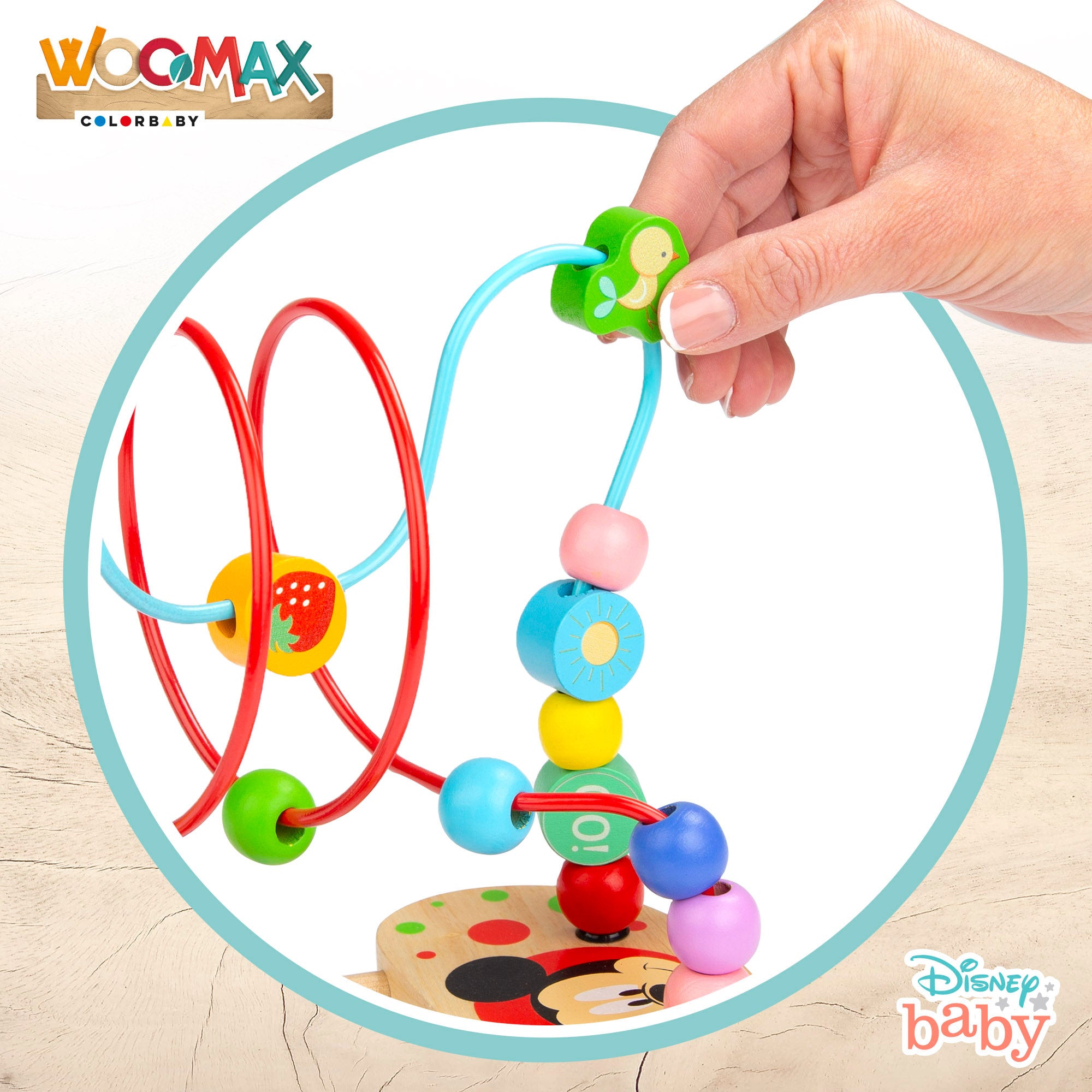 WOOMAX Disney Laberinto 3D con cuentas de madera