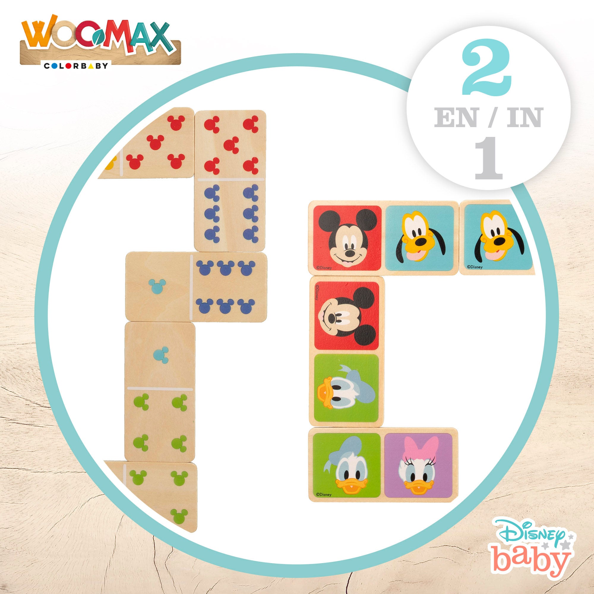 WOOMAX Disney Dominó de madera