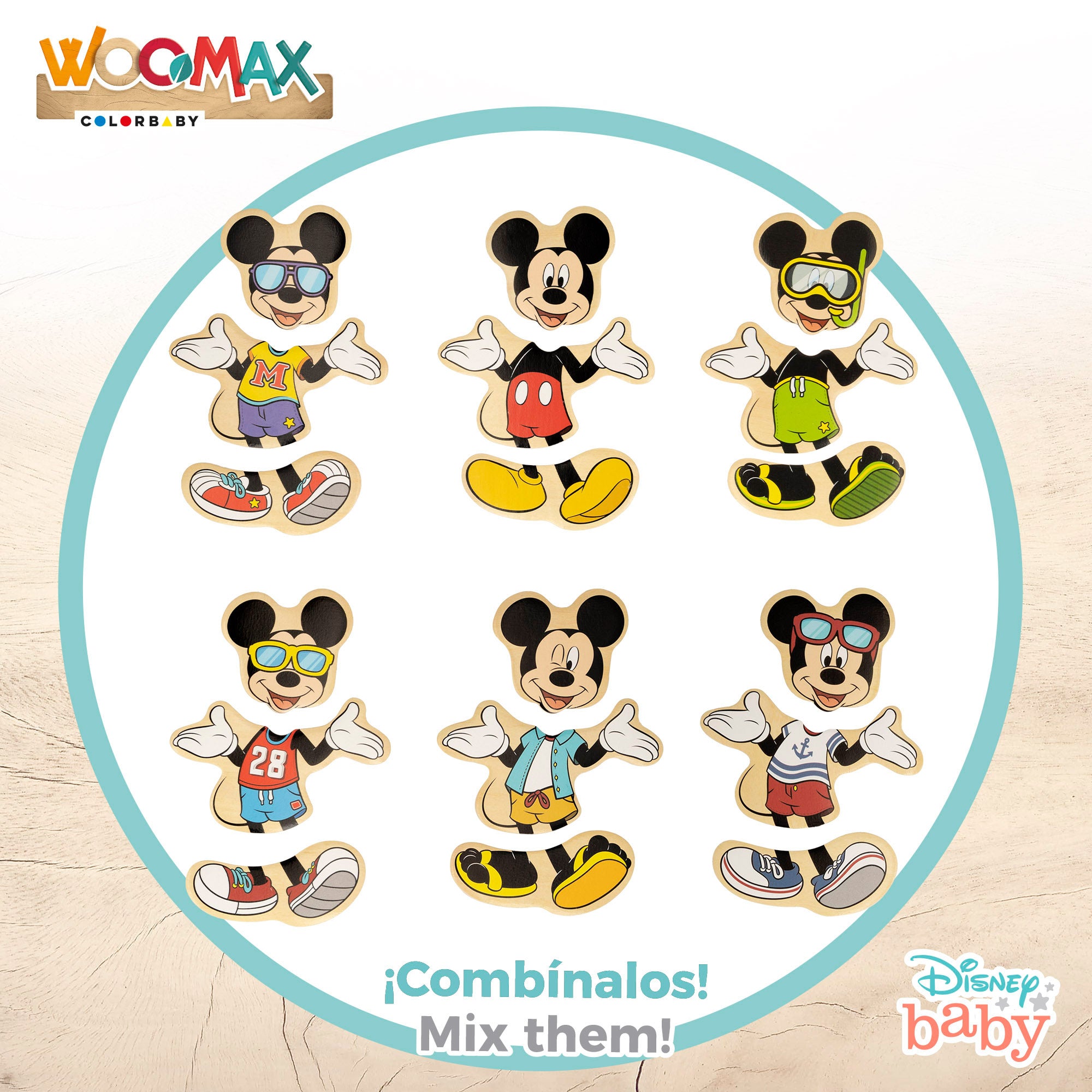 WOOMAX Disney Puzzle de madera Mickey