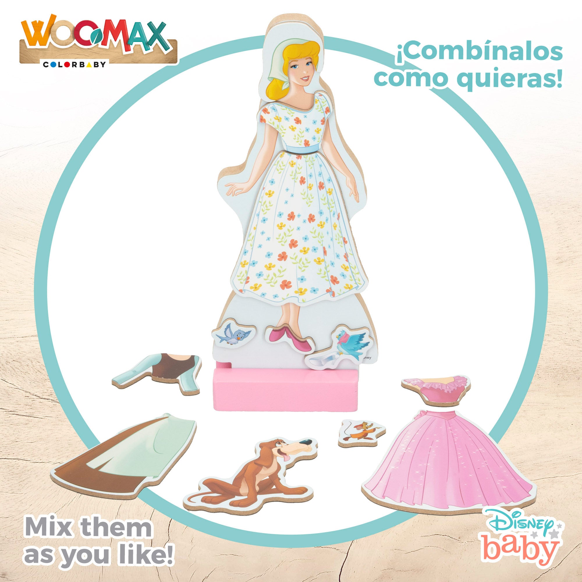 WOOMAX Disney Puzzle magnético princesas