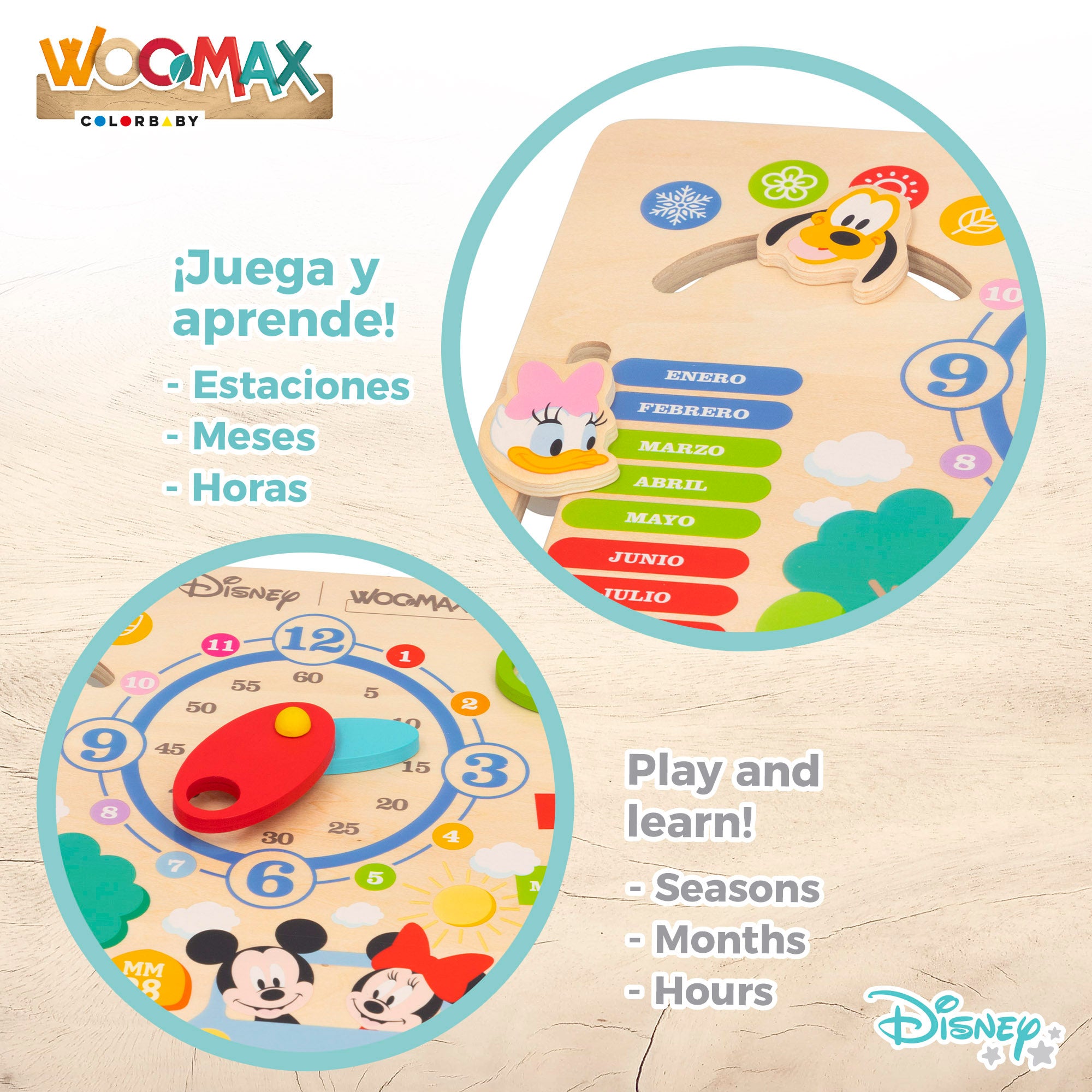 WOOMAX Disney Calendario de madera