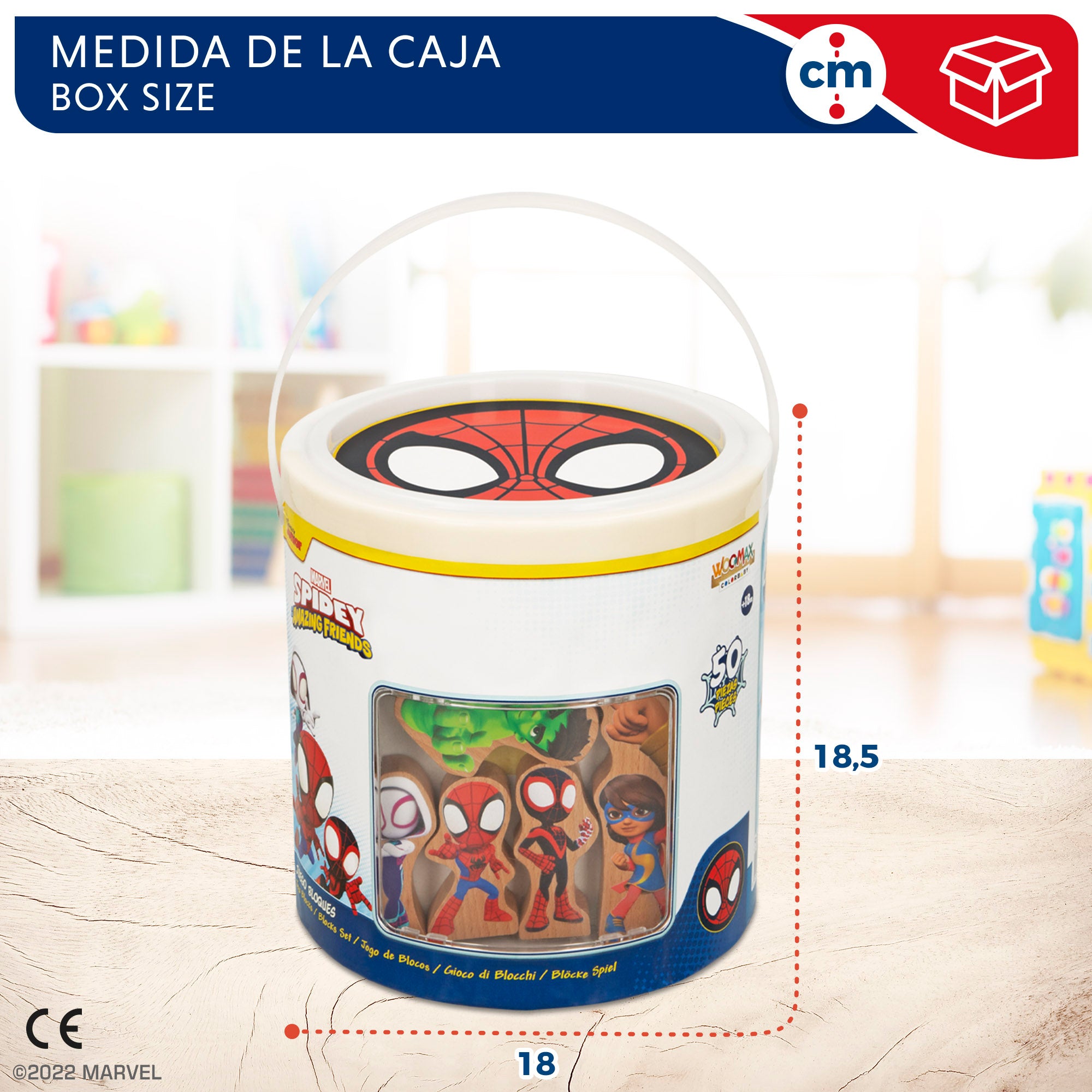 WOOMAX Spidey y su superequipo Juego de bloques de madera