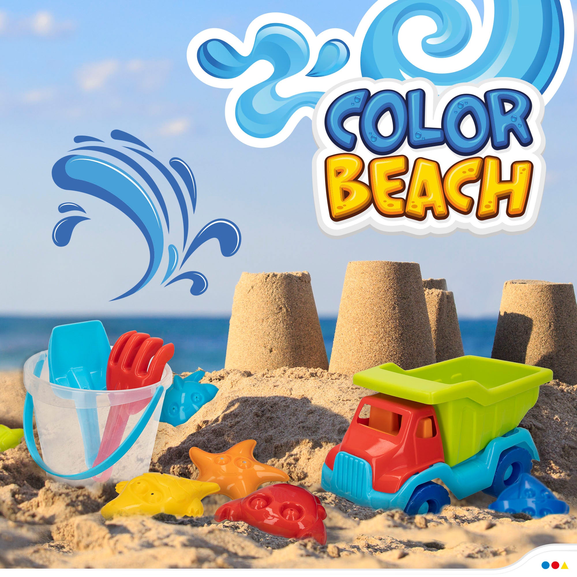 Set de playa Camión con accesorios Color Beach