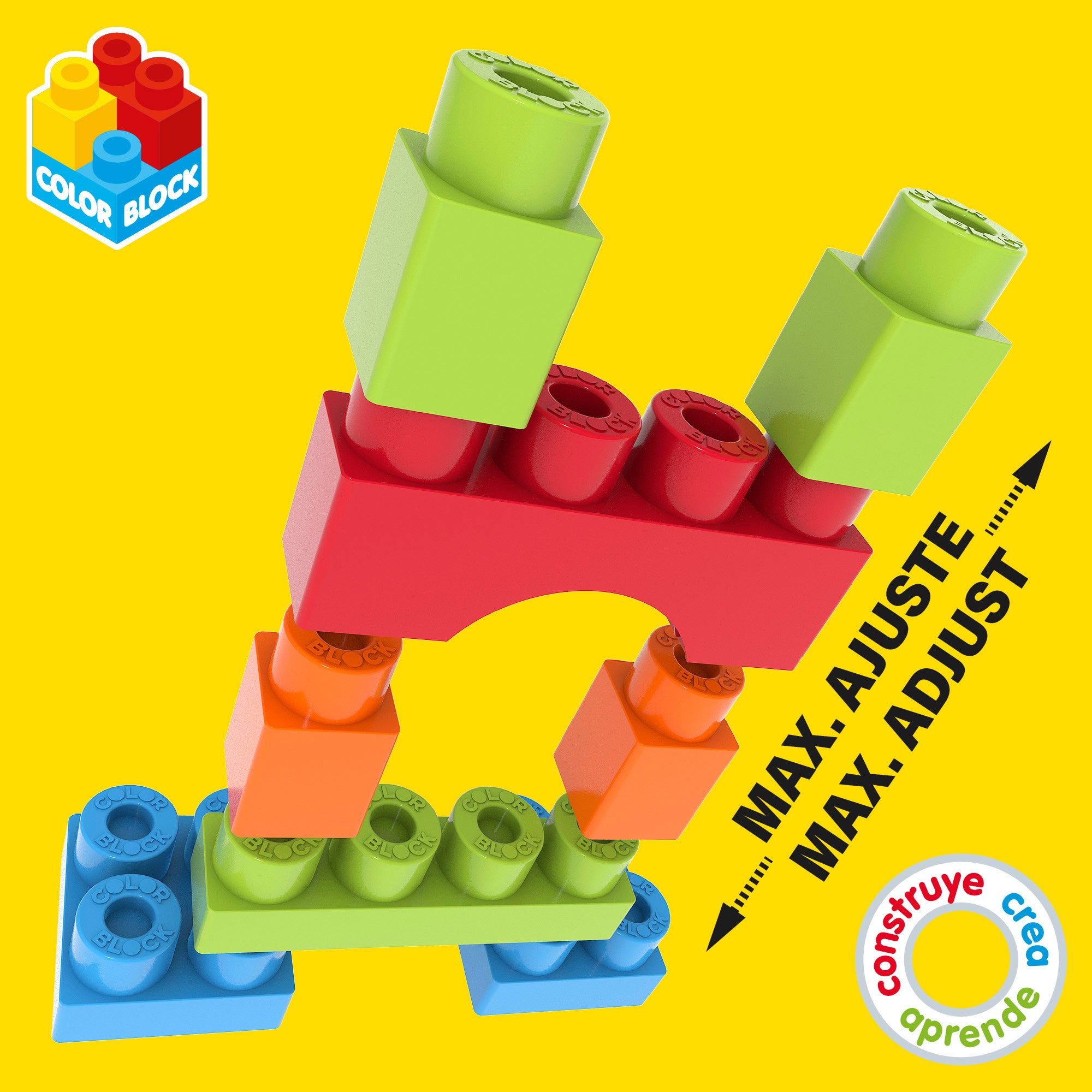 COLOR BLOCK Cubo bloques construcción 35 piezas Maxi