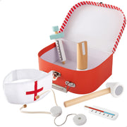 Kit de primeiros socorros para enfermeiros WOOMAX com acessórios em madeira