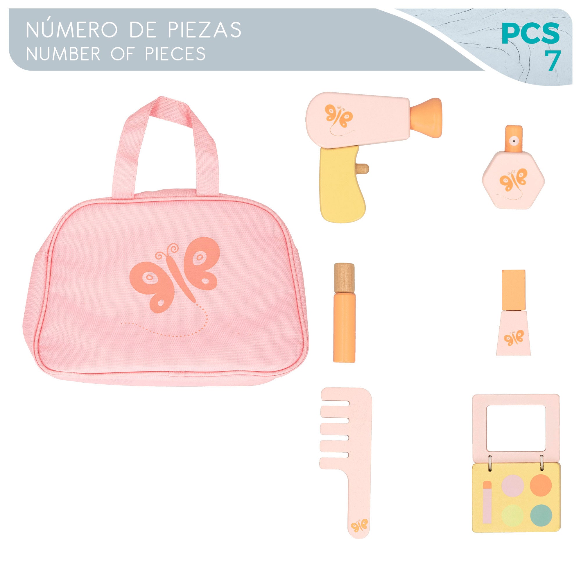 Conjunto de beleza em madeira WOOMAX