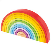 Brinquedo de construção em madeira WOOMAX XL Rainbow