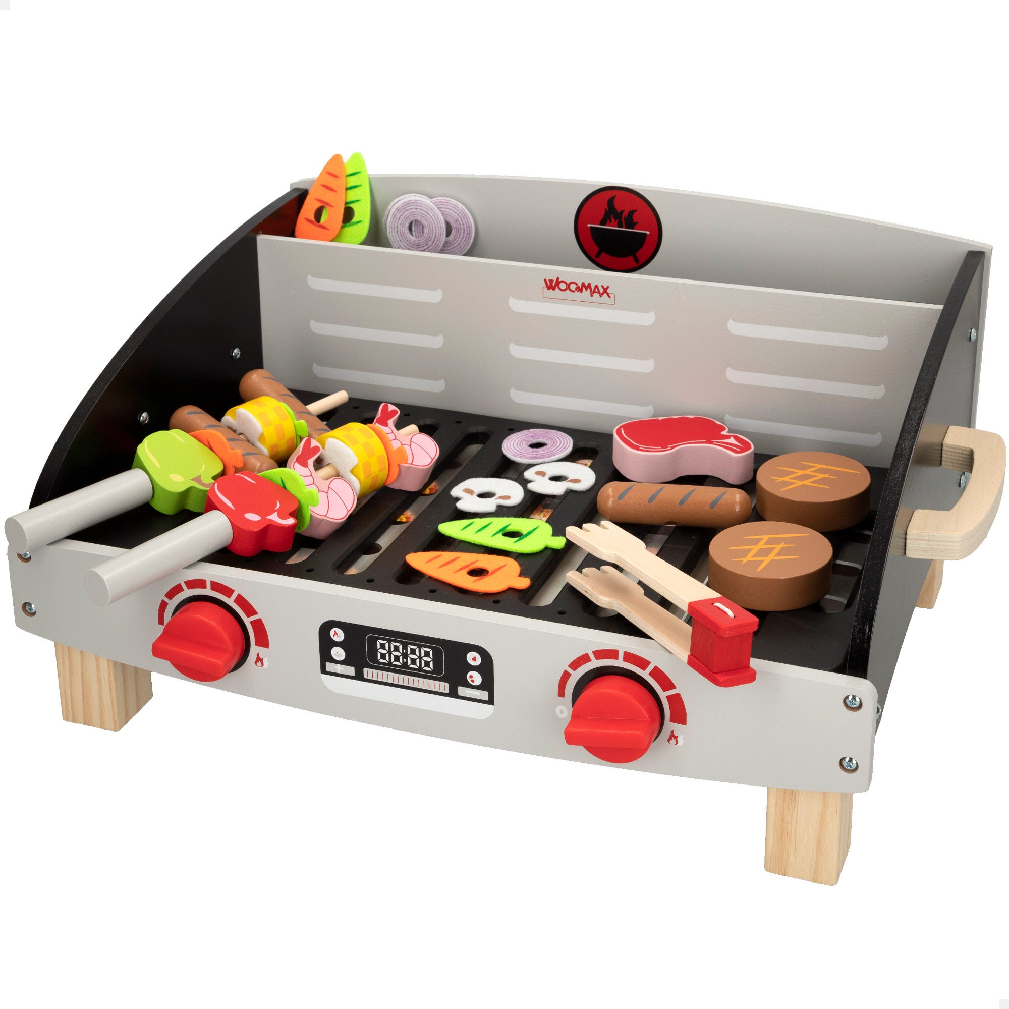 WOOMAX Mesa de barbacoa de madera