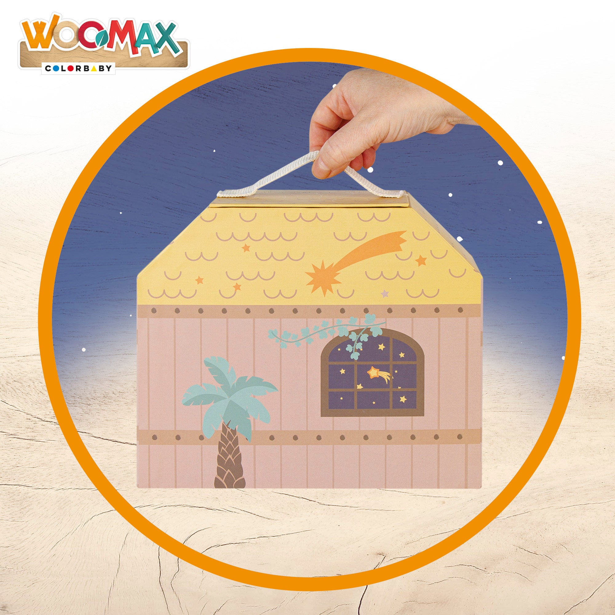 WOOMAX Belén de madera 14 piezas