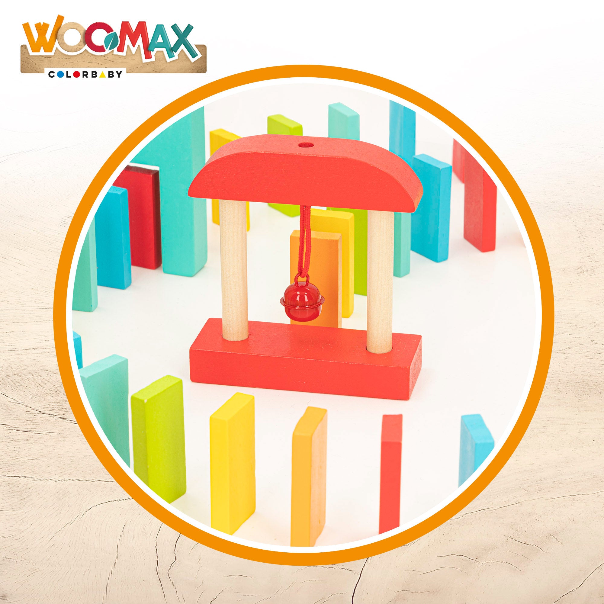 WOOMAX Juego dominó de madera