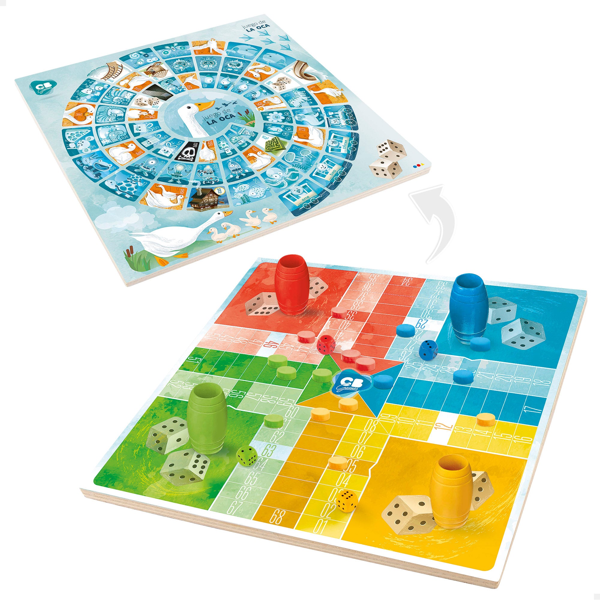 Juego de parchís y oca de madera CB Games
