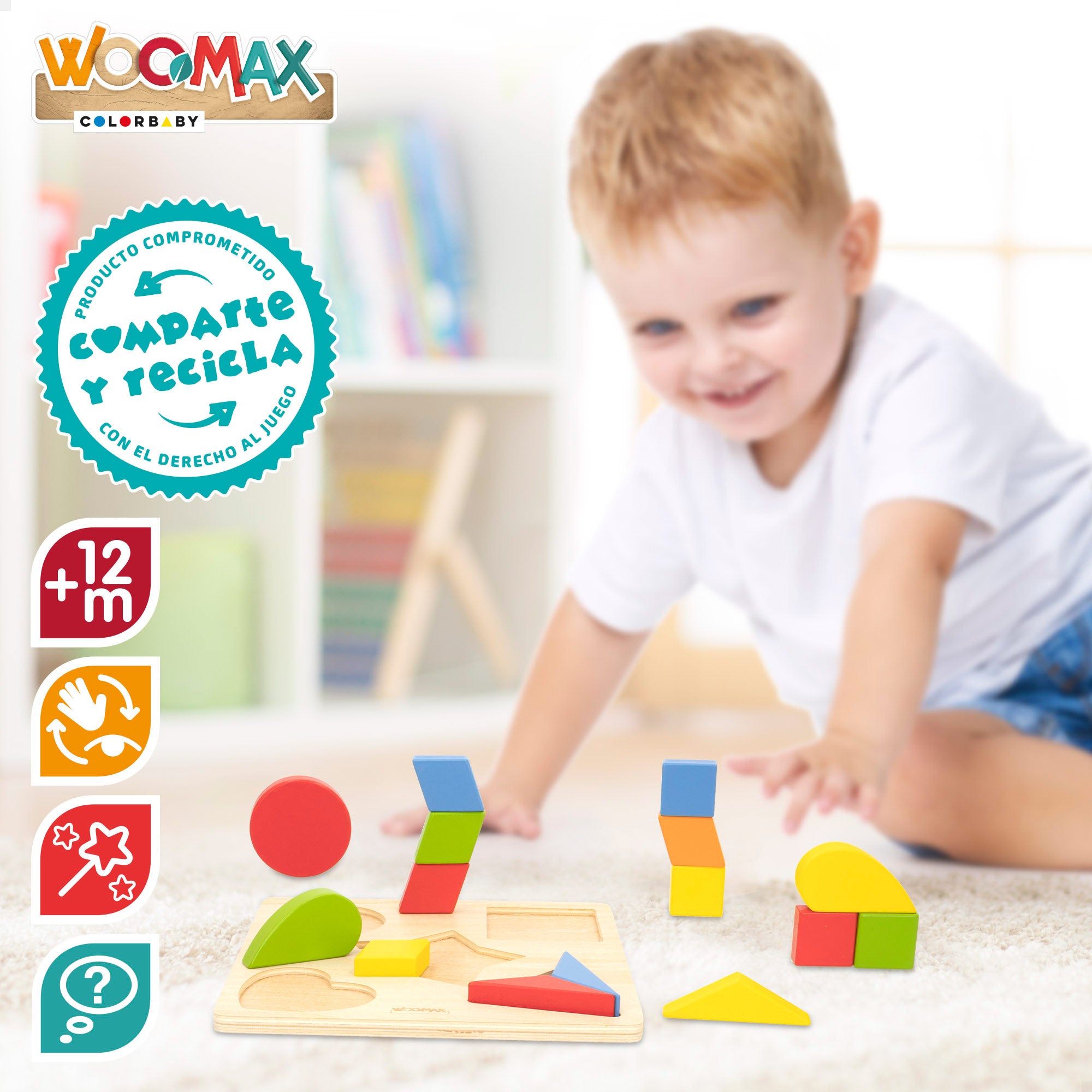 WOOMAX Puzzle de madera geométrico