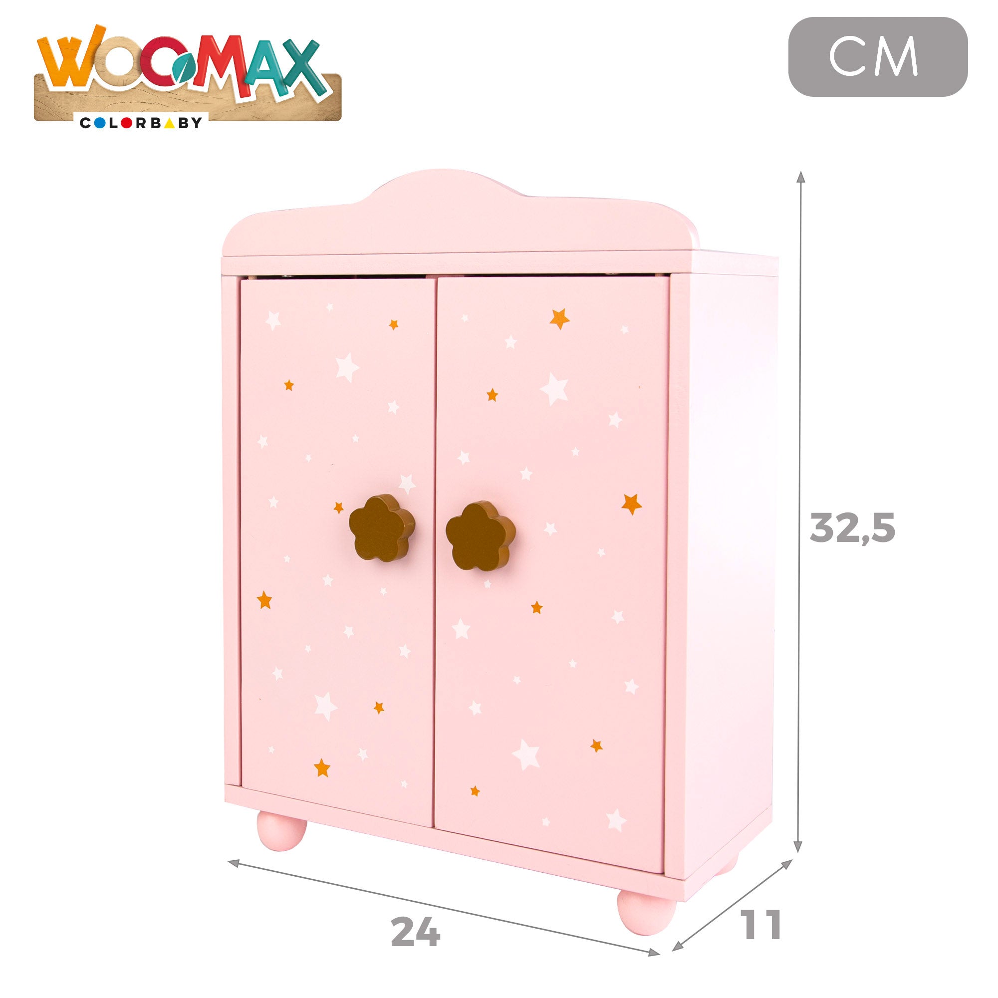 WOOMAX Armario de madera para muñecas