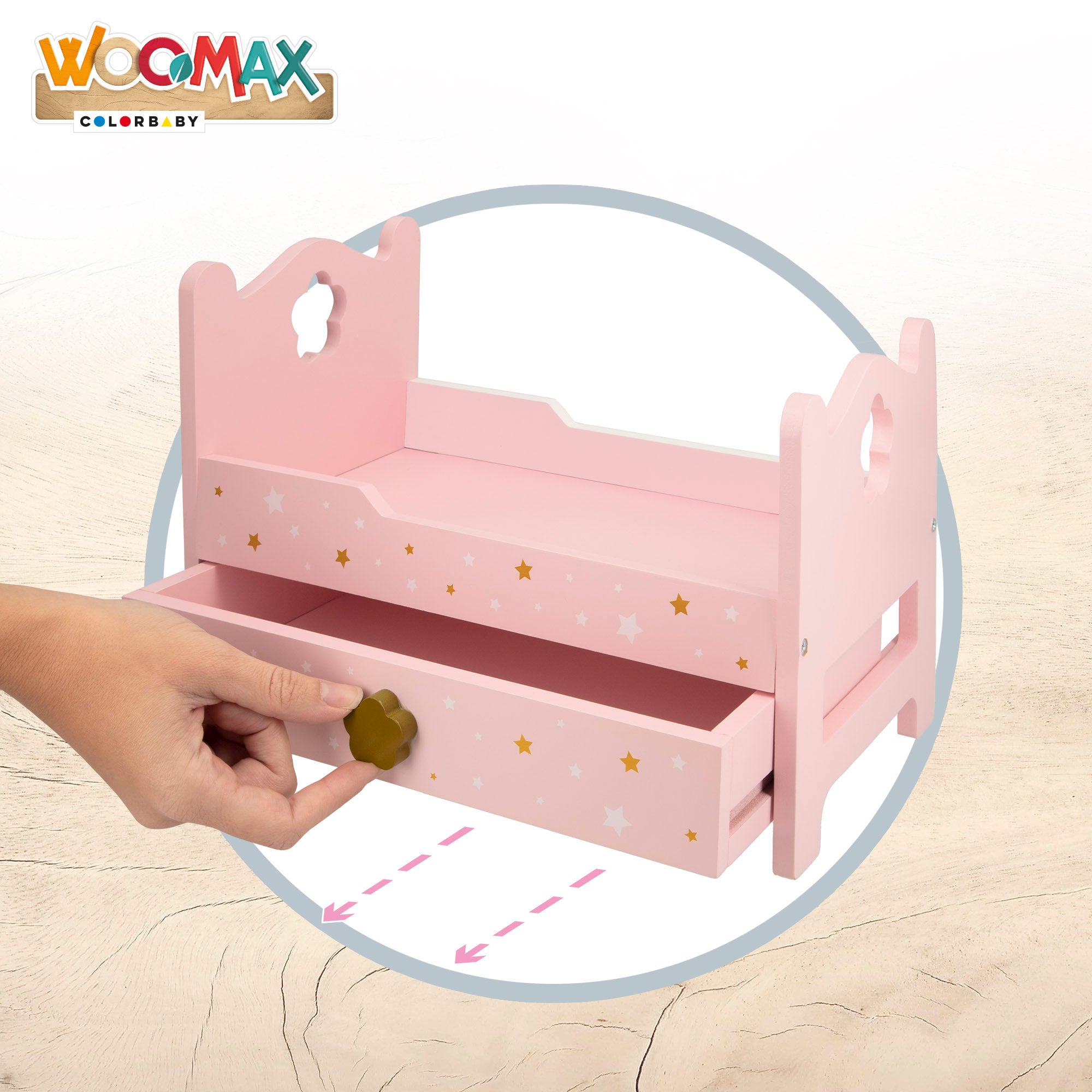 WOOMAX Cama madera para muñecas