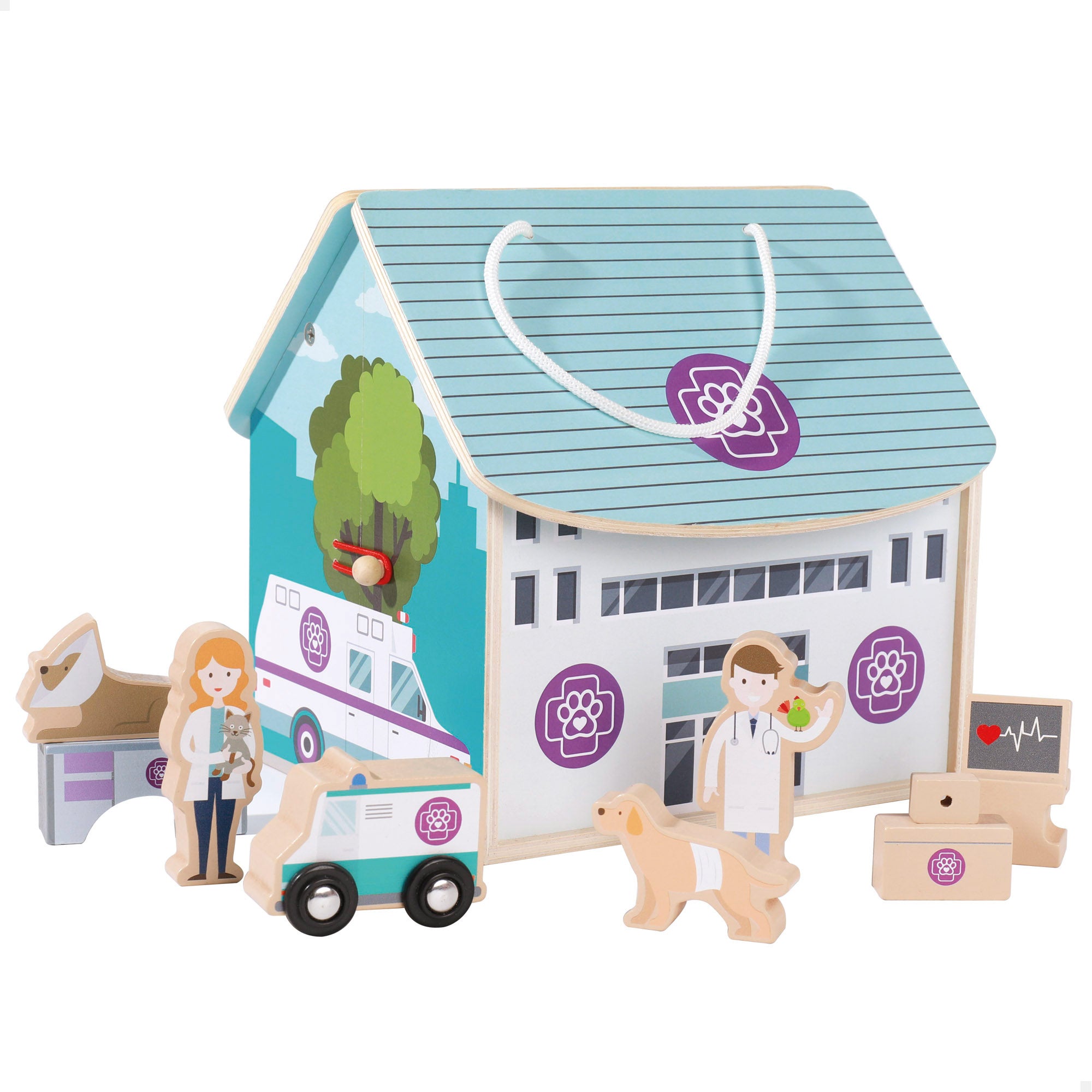 WOOMAX Hospital veterinario de madera