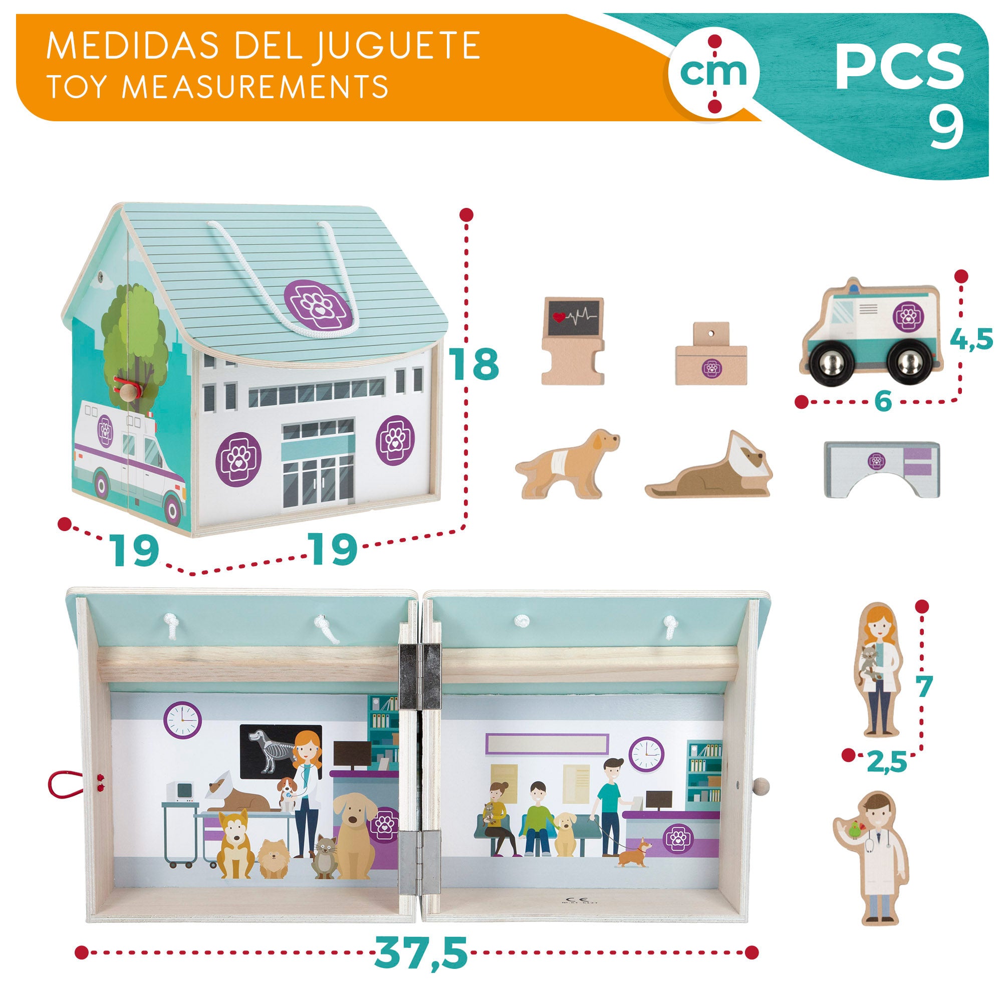 WOOMAX Hospital veterinario de madera