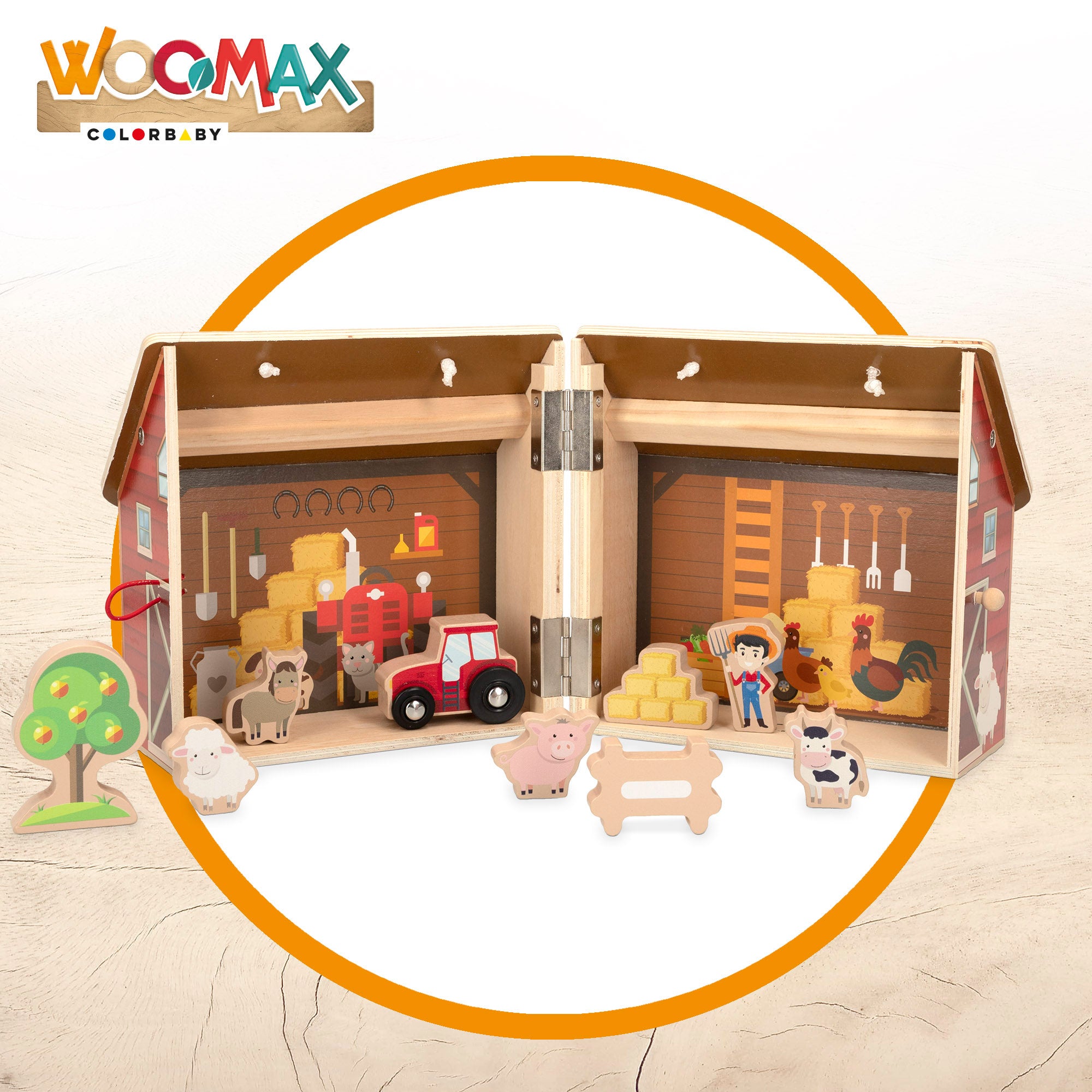 WOOMAX Granja de madera portátil