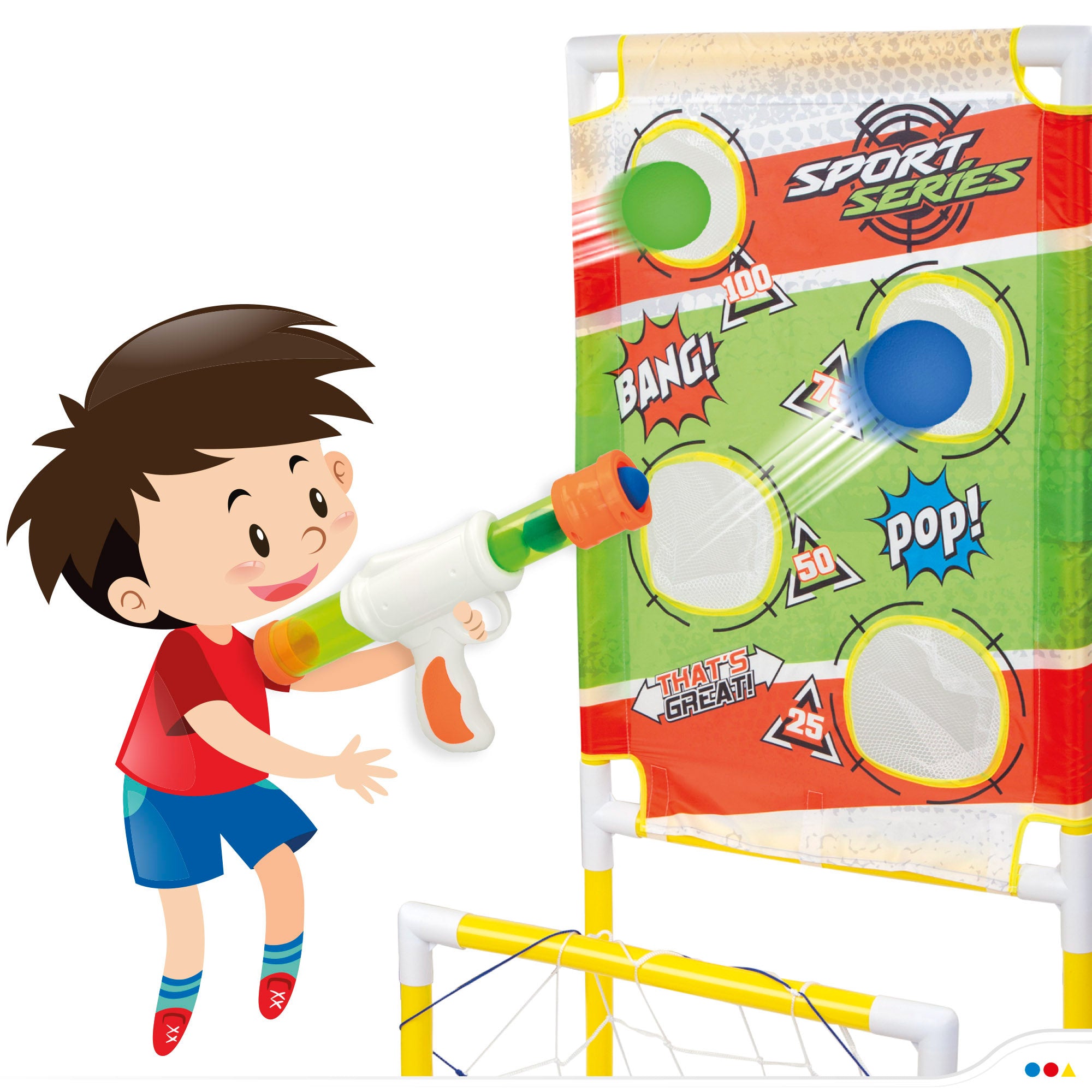 Portería de fútbol para niños 2 en 1 CB Toys