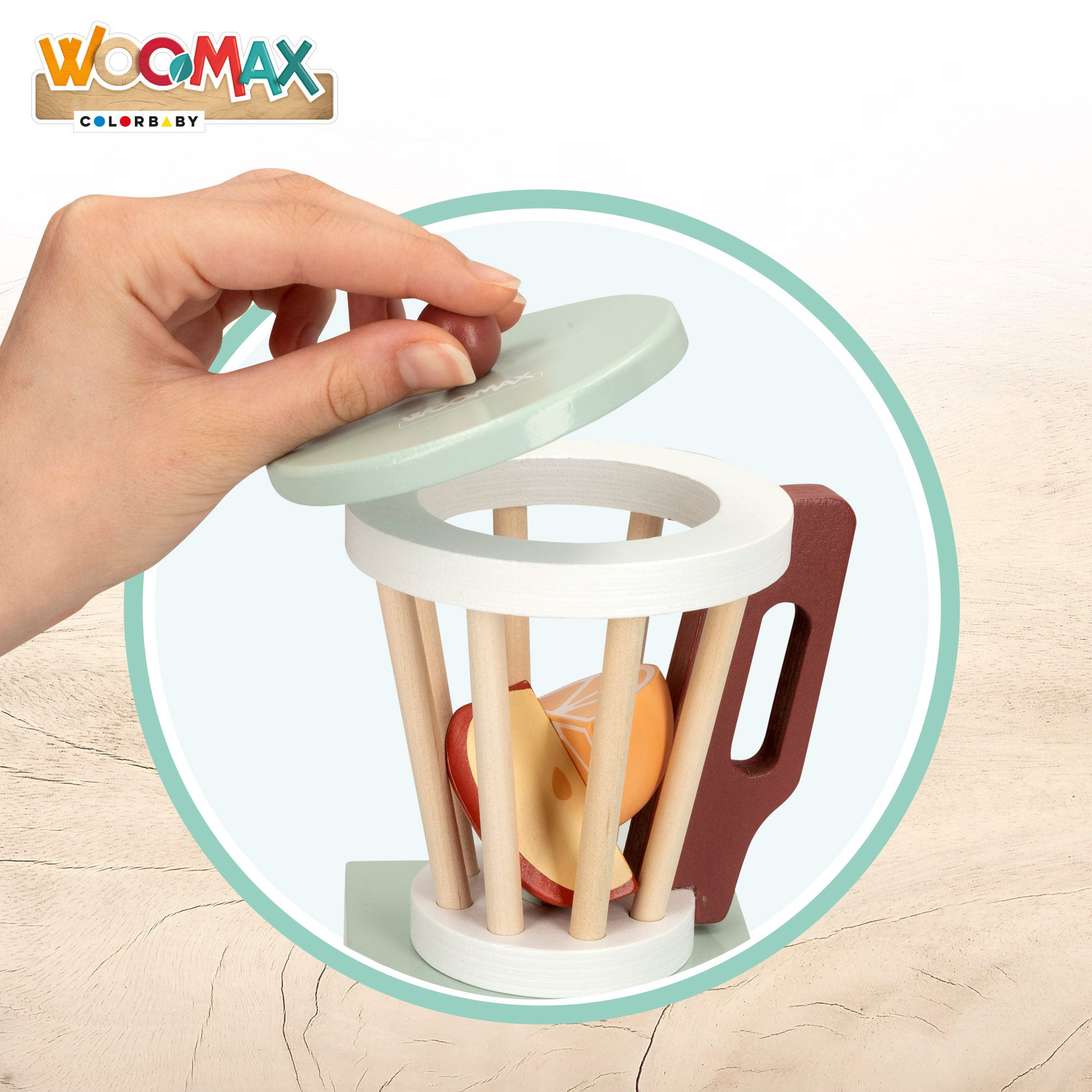 WOOMAX Licuadora de madera con accesorios