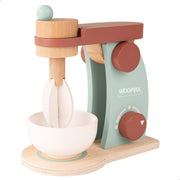 WOOMAX Batidora de madera juguete con accesorios