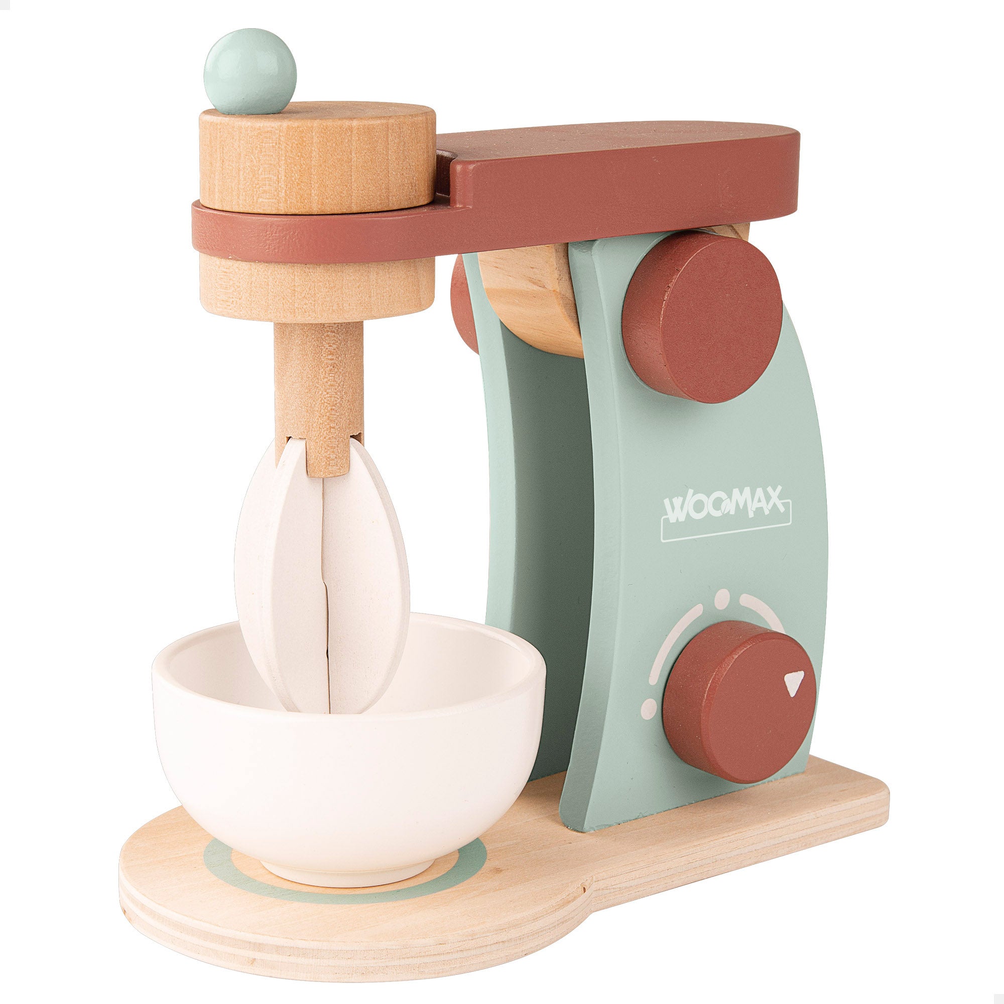 WOOMAX Batidora de madera juguete con accesorios