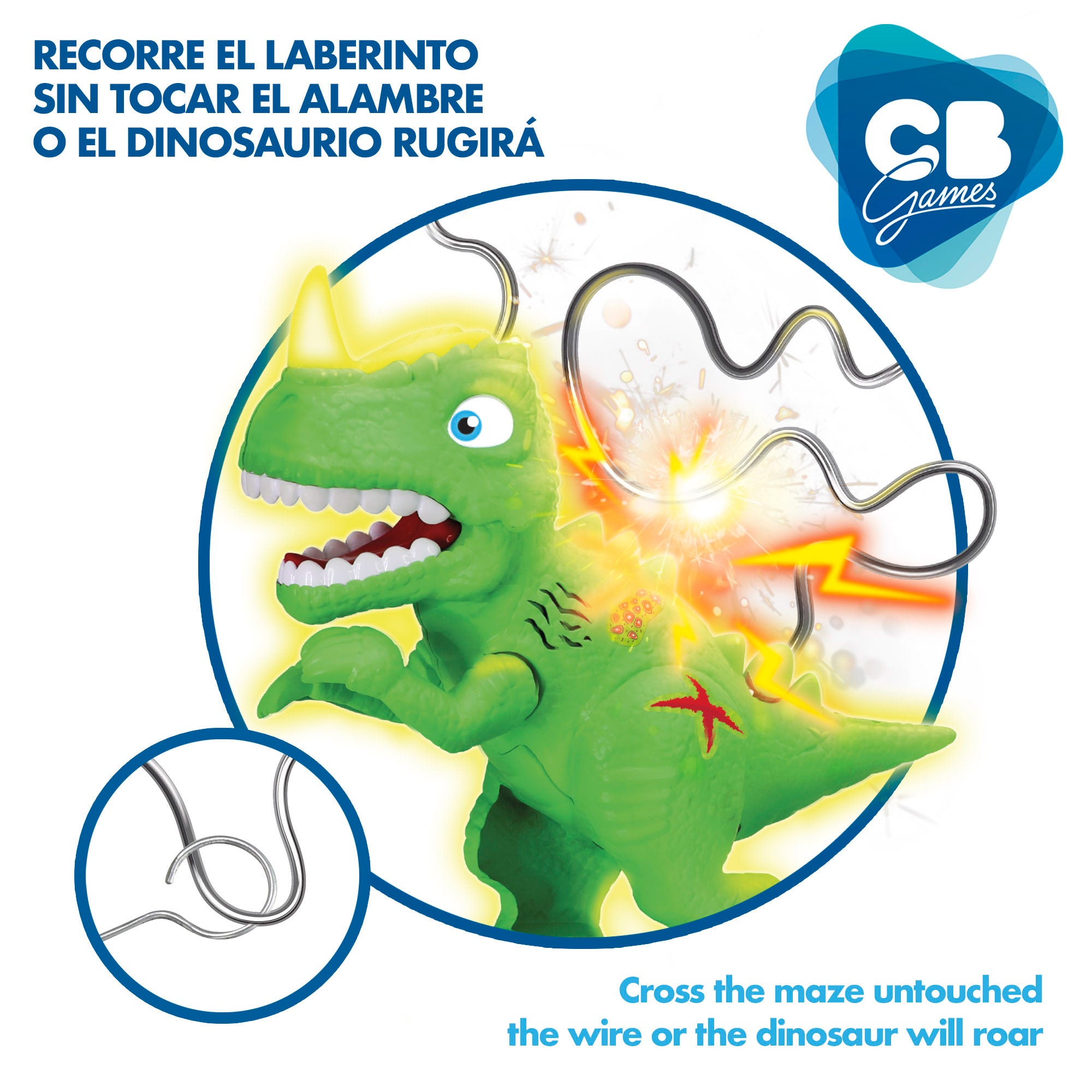 Labirinto eletrónico de dinossauros com luz e som - CB Games