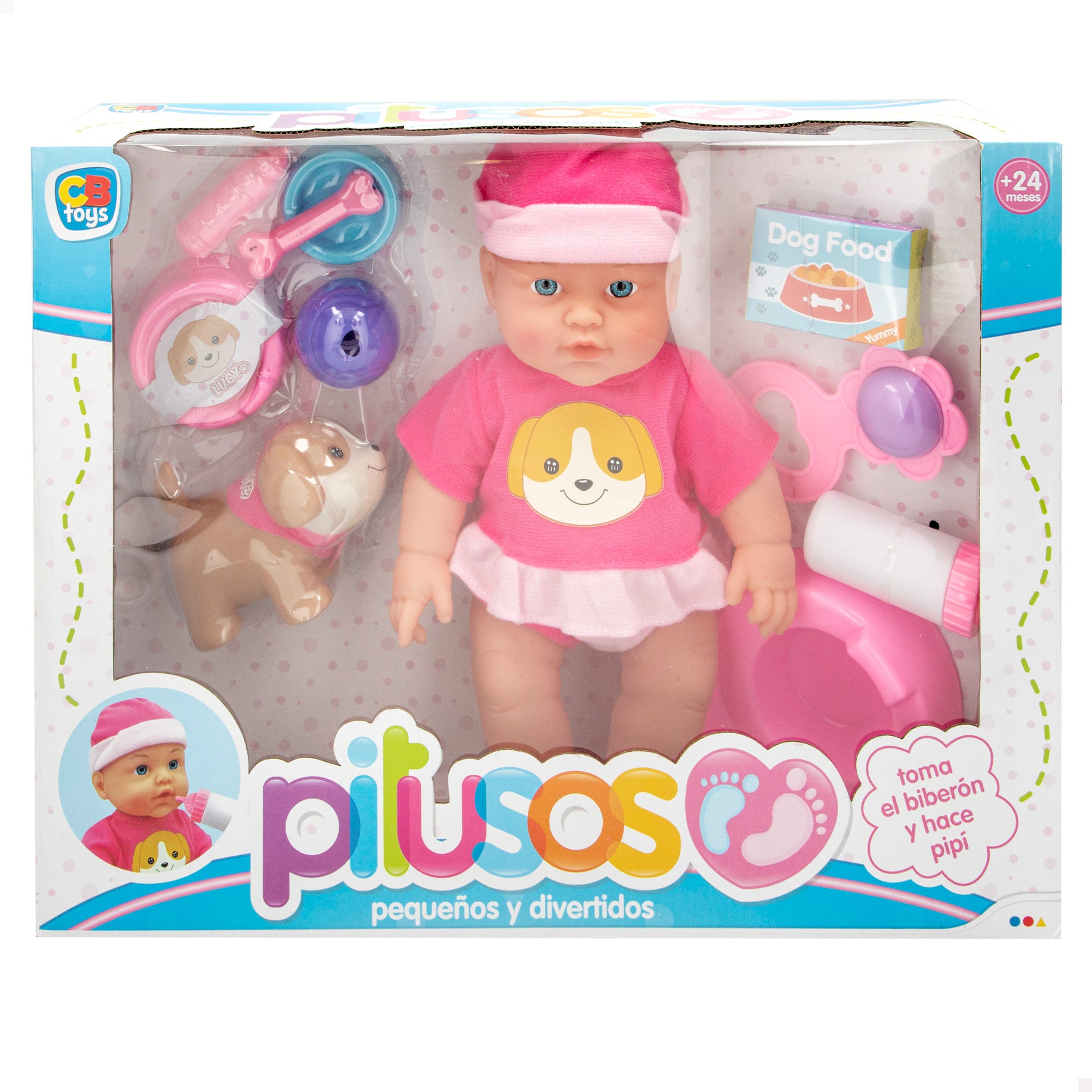Bebé pitusos con perro y accesorios COLORBABY