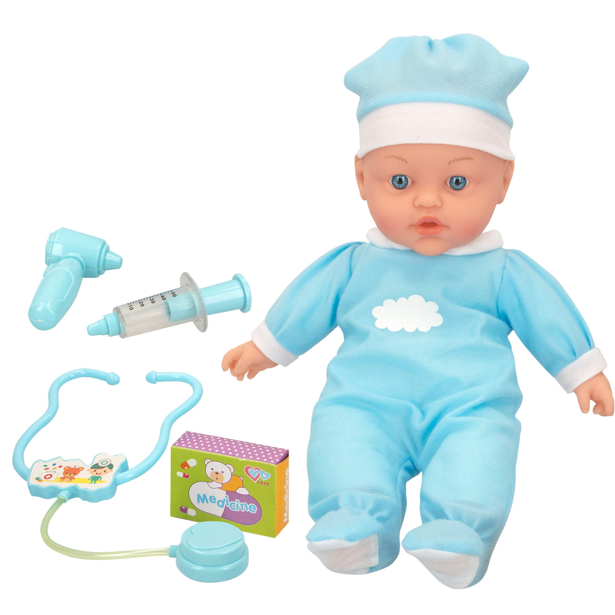 Muñeca bebé 42 cm con sonidos y accesorios Colorbaby's