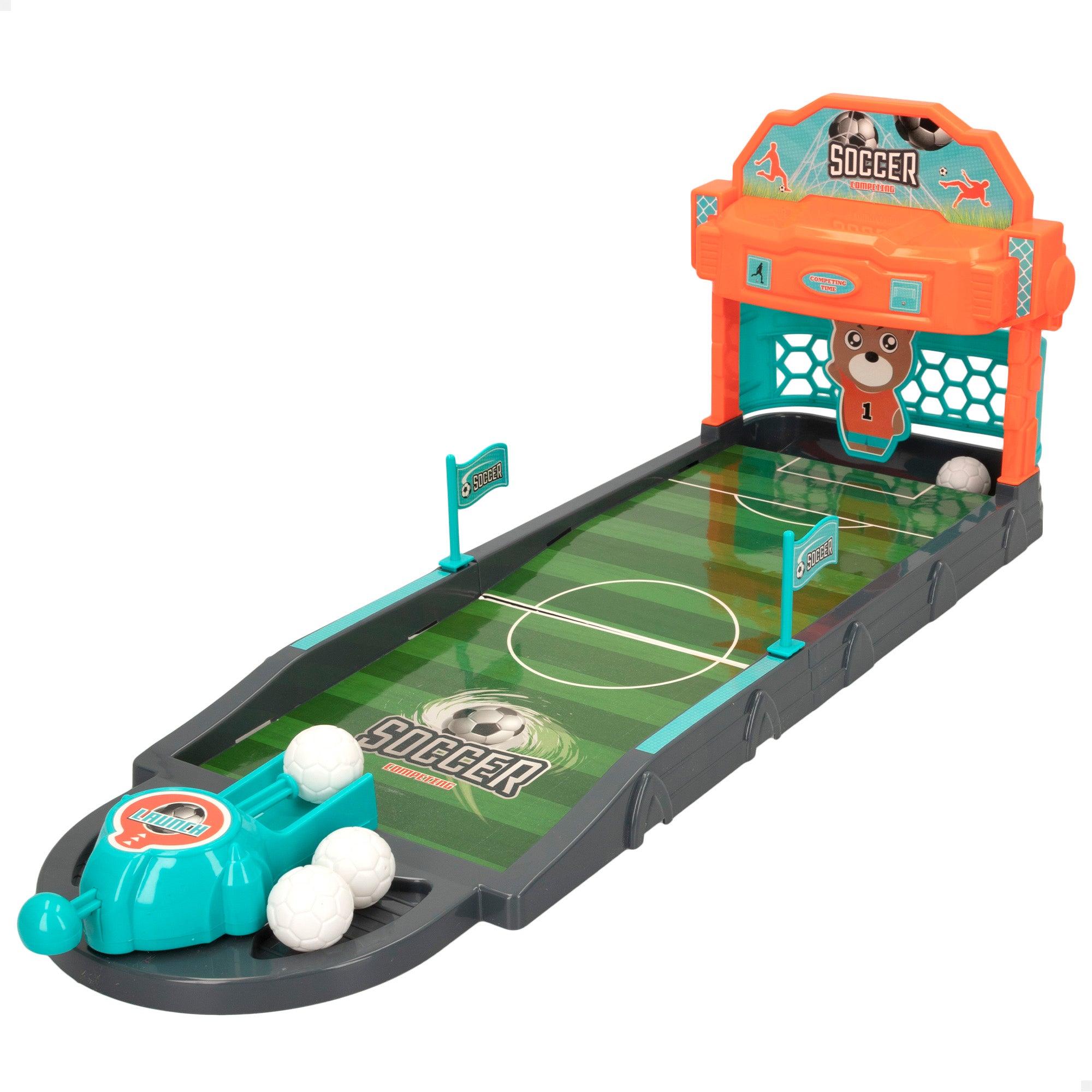 Juego de mesa fútbol con lanzador y 4 balones CB Games
