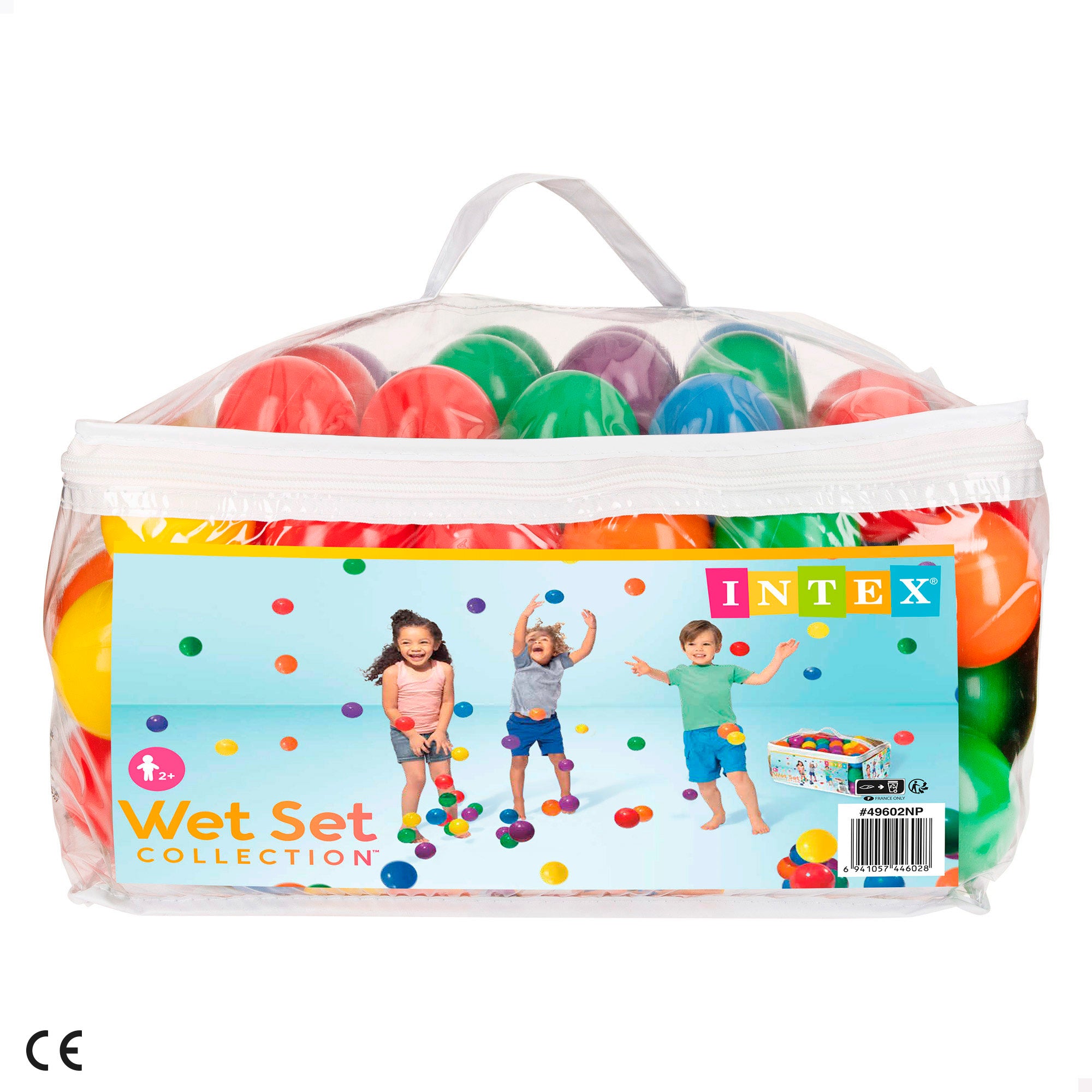 INTEX Pack 100 bolas multicolor 6,5 cm diámetro