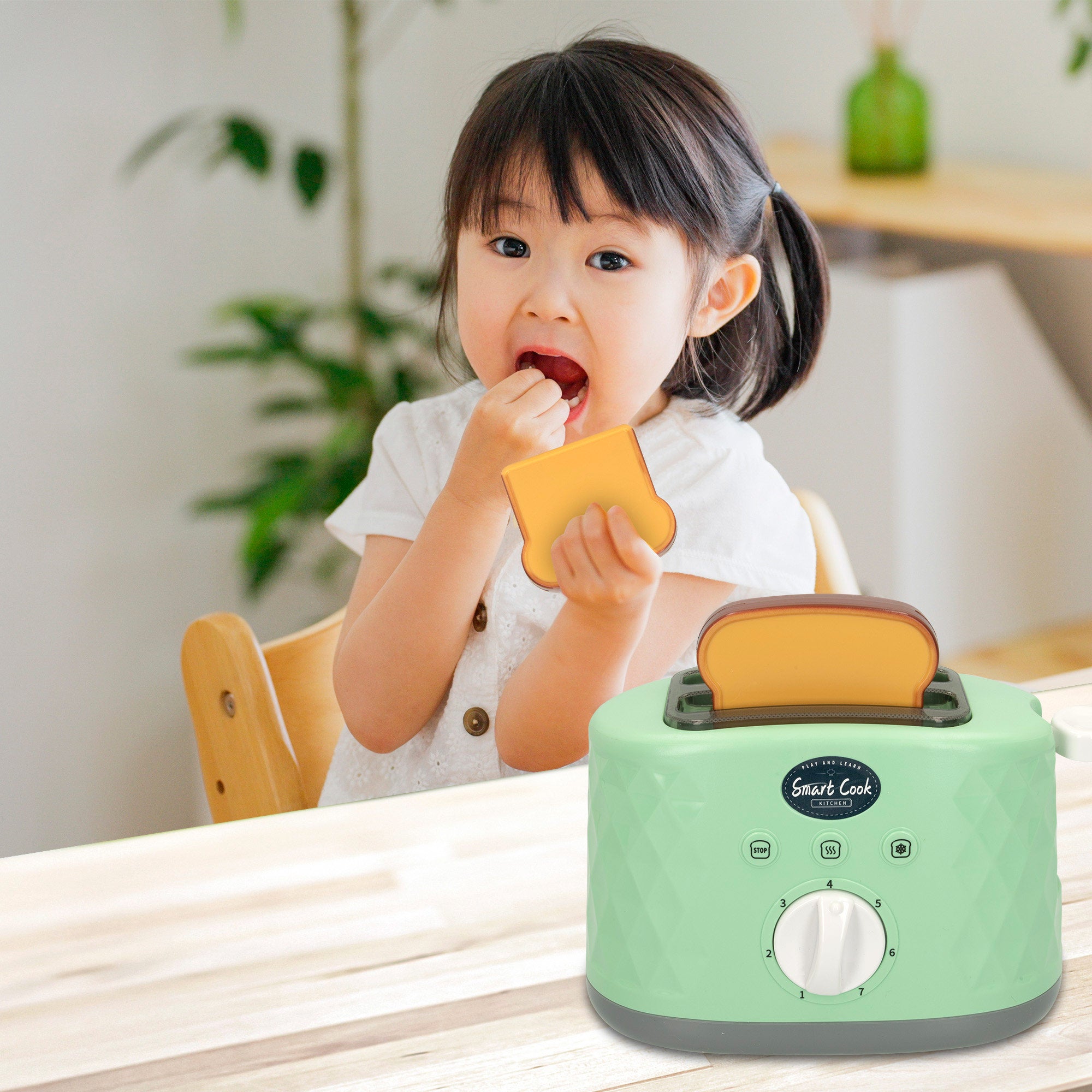 Tostadora de juguete realista con tostadas My Smart Home