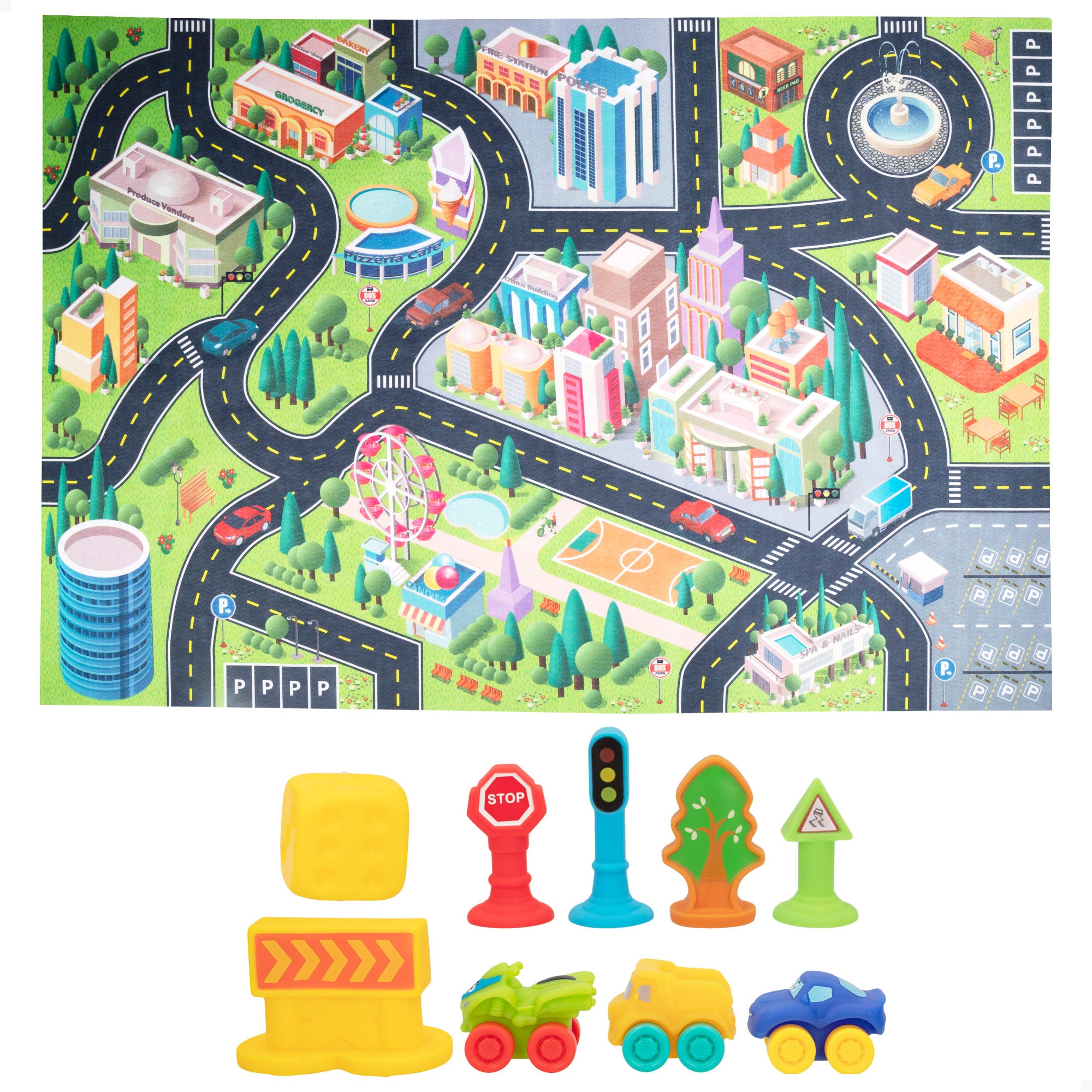 Alfombra para jugar con accesorios blanditos C'Baby