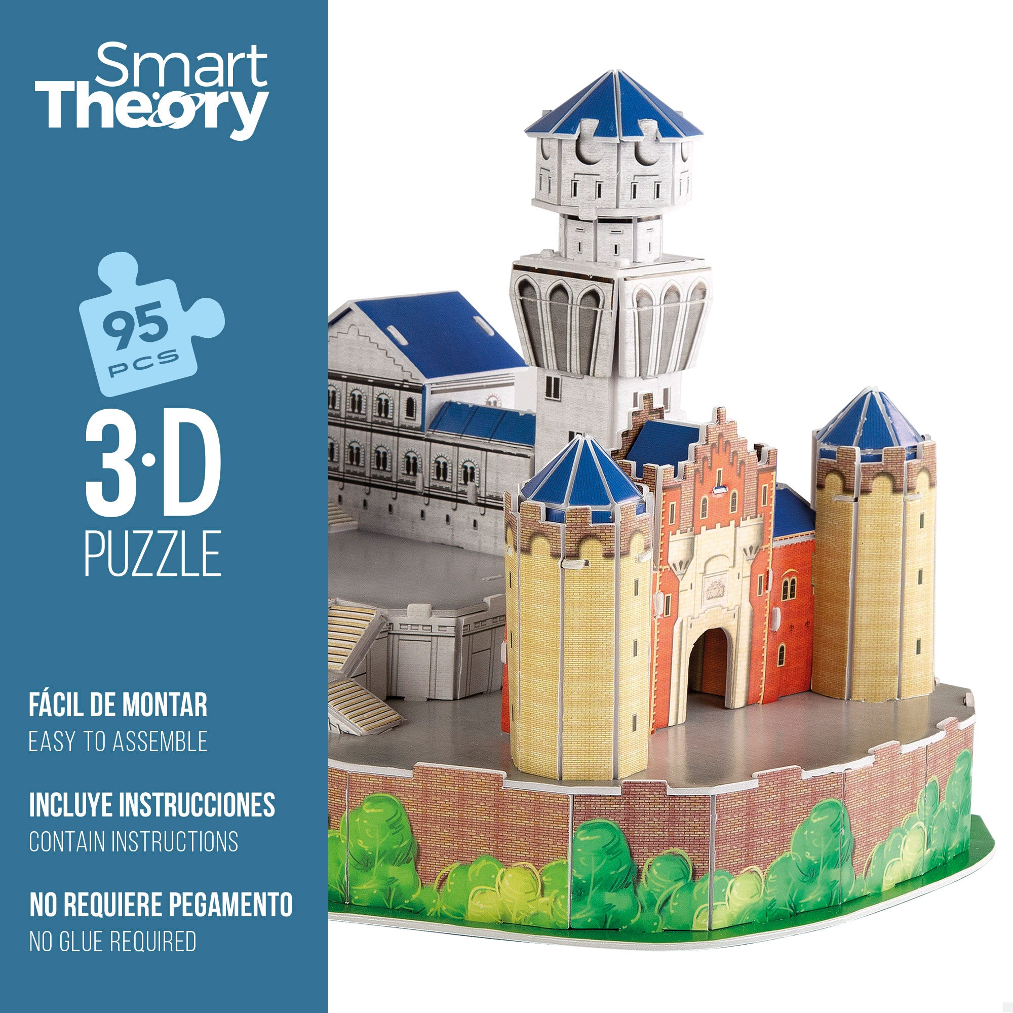 Puzzle 3D do Castelo de Neuschwanstein com 95 peças - Smart Theory