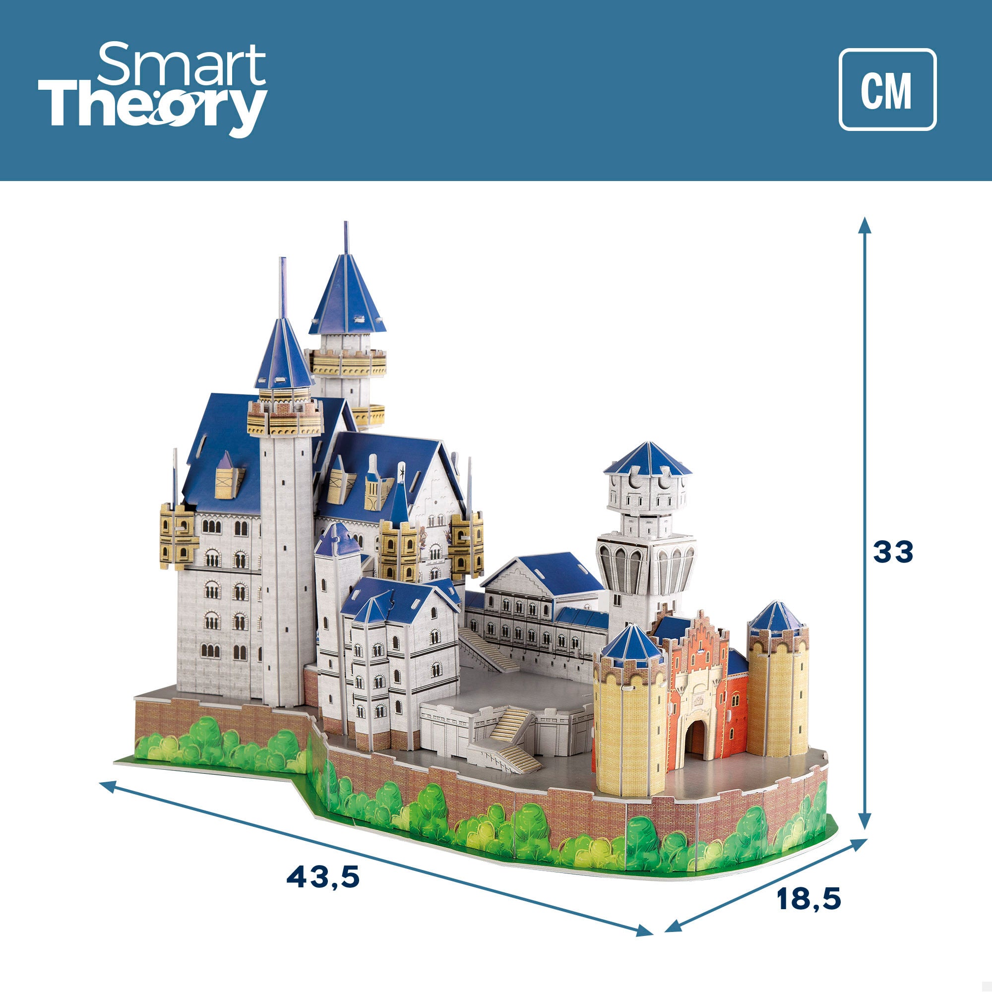 Puzzle 3D do Castelo de Neuschwanstein com 95 peças - Smart Theory