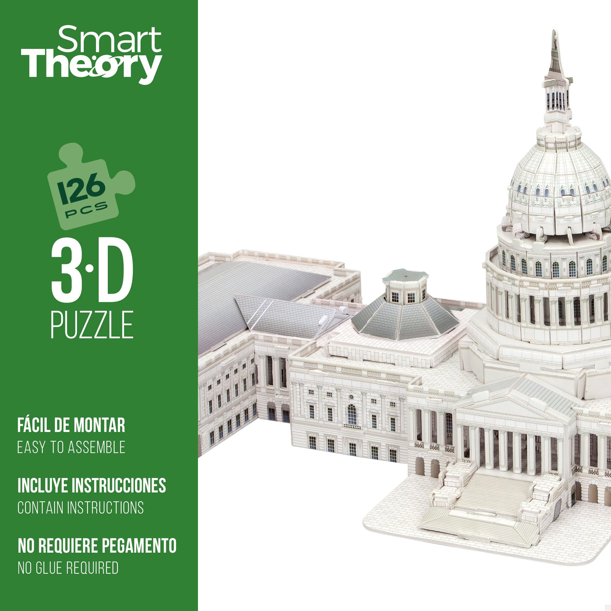 Puzzle 3D do Capitólio dos EUA, 126 peças, Smart Theory