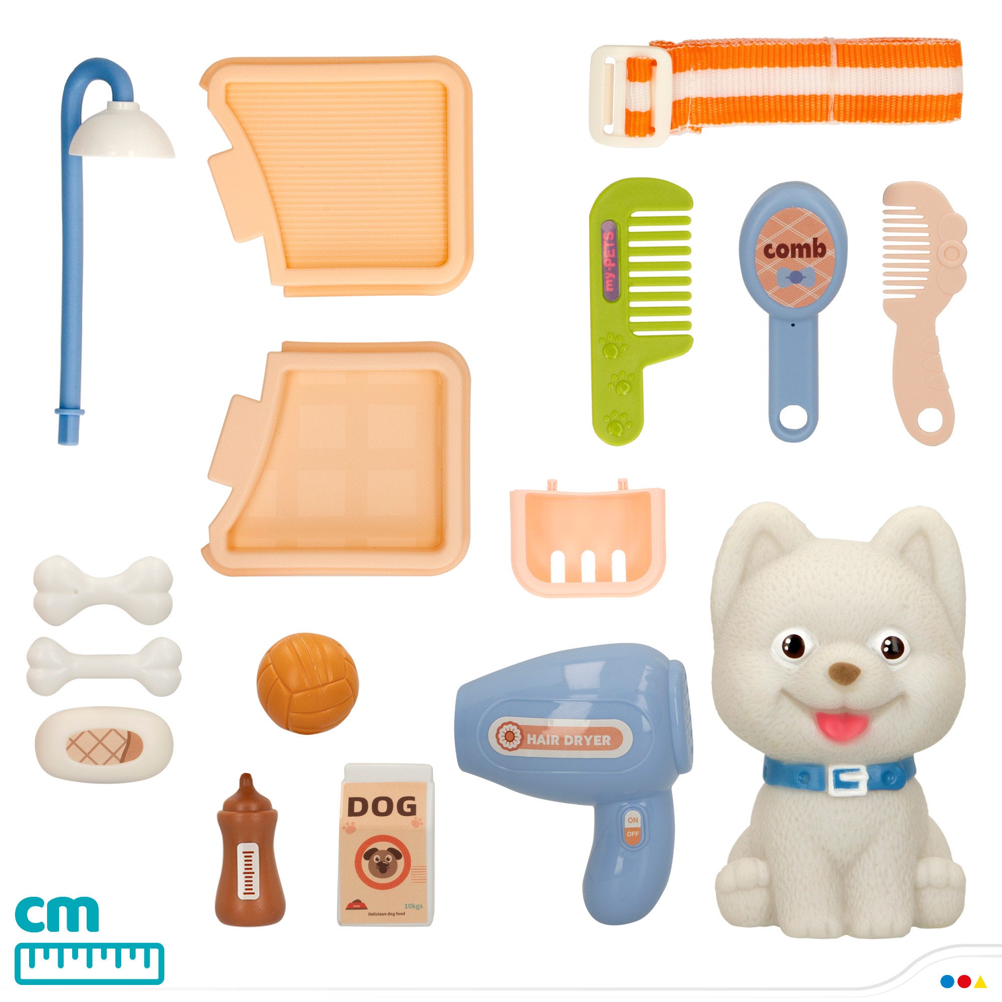 Salão de beleza 2 em 1 para cães de brincar com Go Go Friends Pet