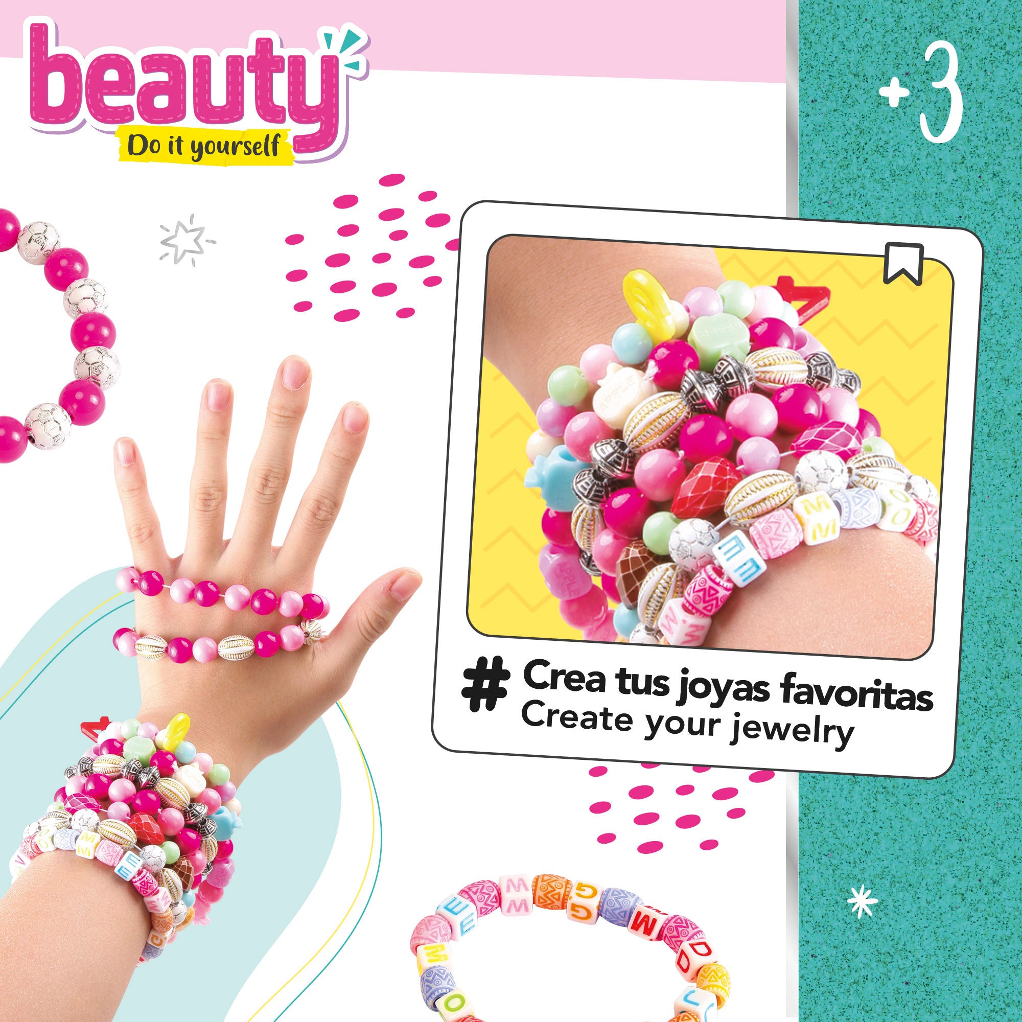 Set de peluquería y joyas 2 en 1 Beauty Fashion Girls