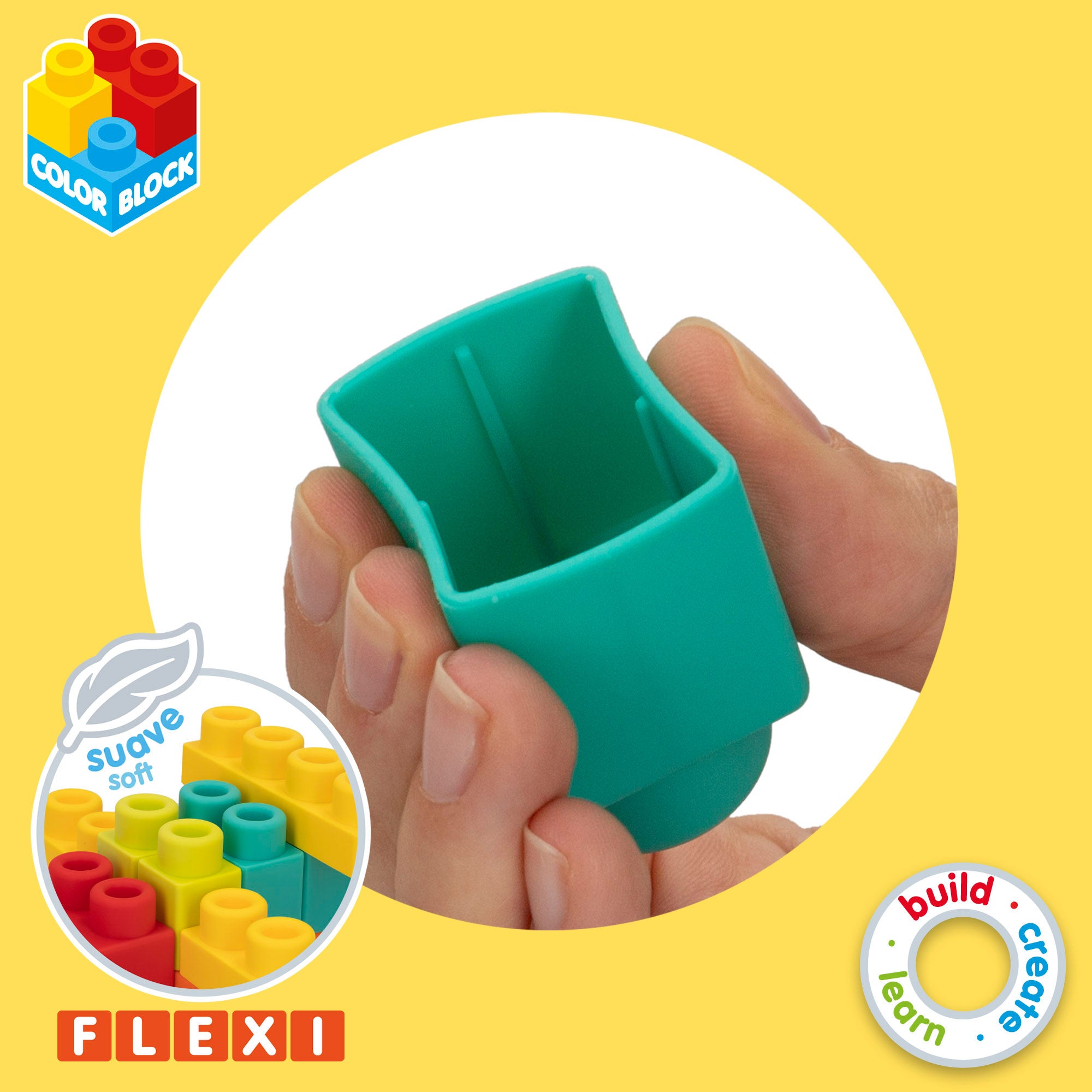 Juego de bloques de construcción 52 piezas Flexi Color Block