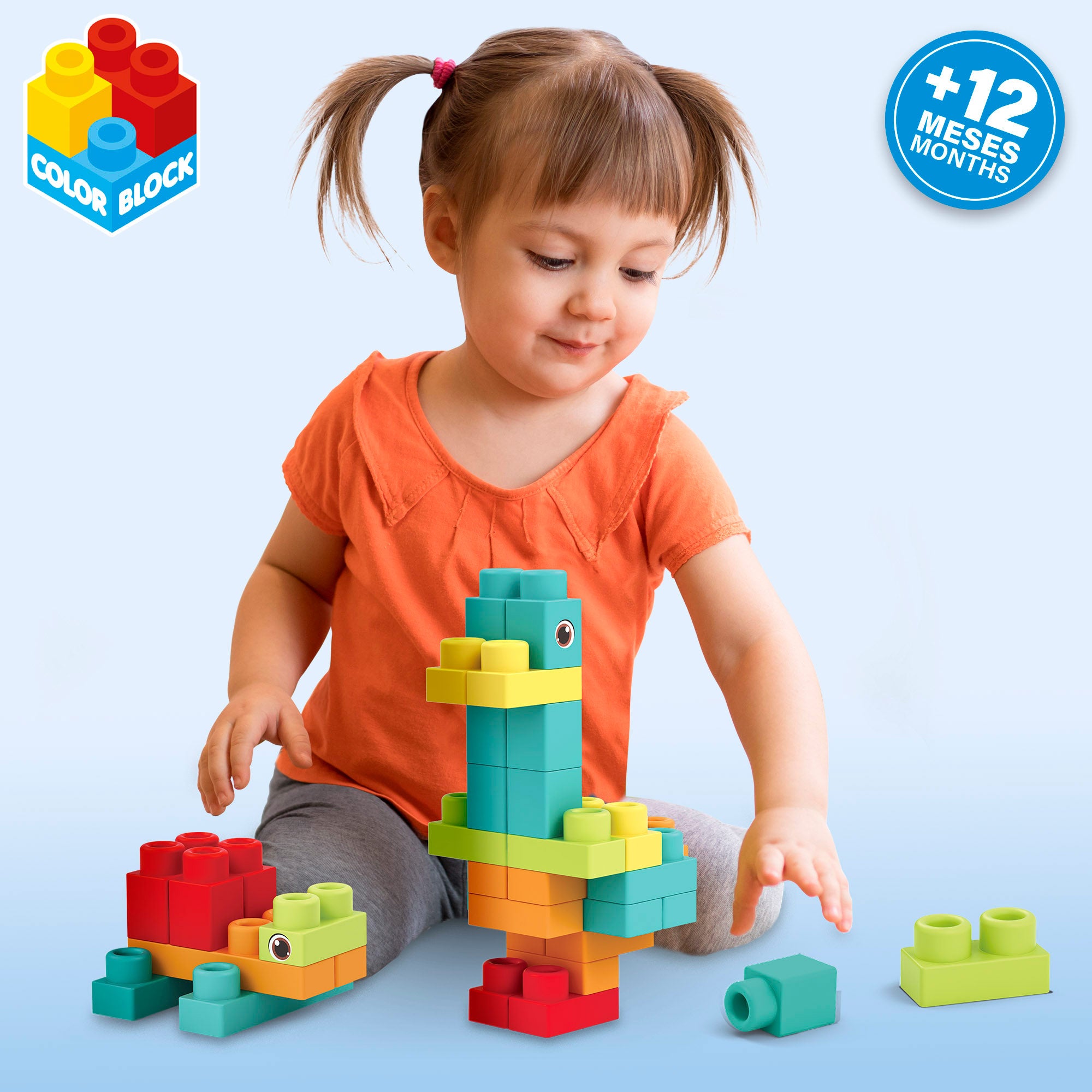 Juego de bloques de construcción 52 piezas Flexi Color Block