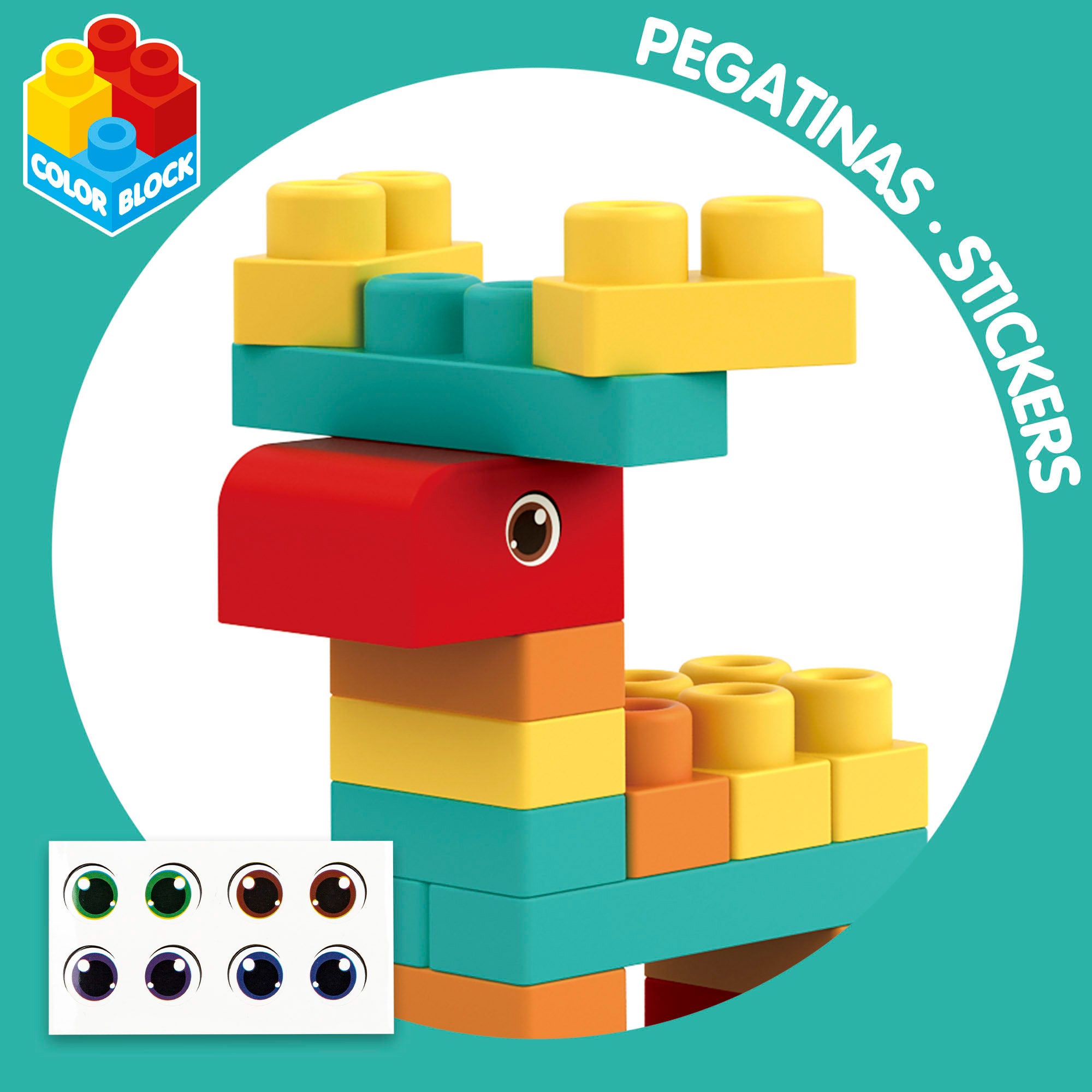 Juego de bloques de construcción 52 piezas Flexi Color Block