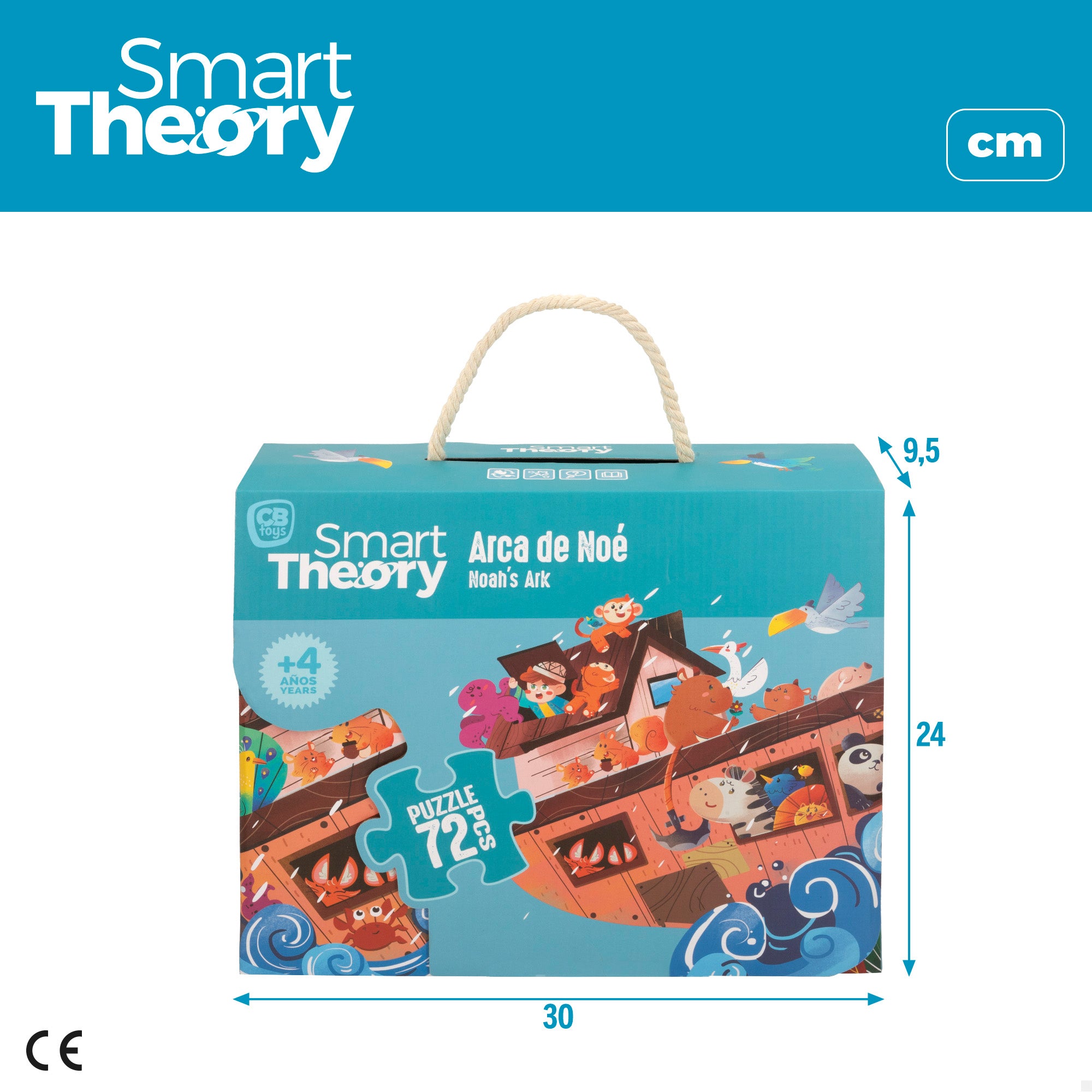 Puzzle Arca de Noé, 72 peças grandes, Smart Theory