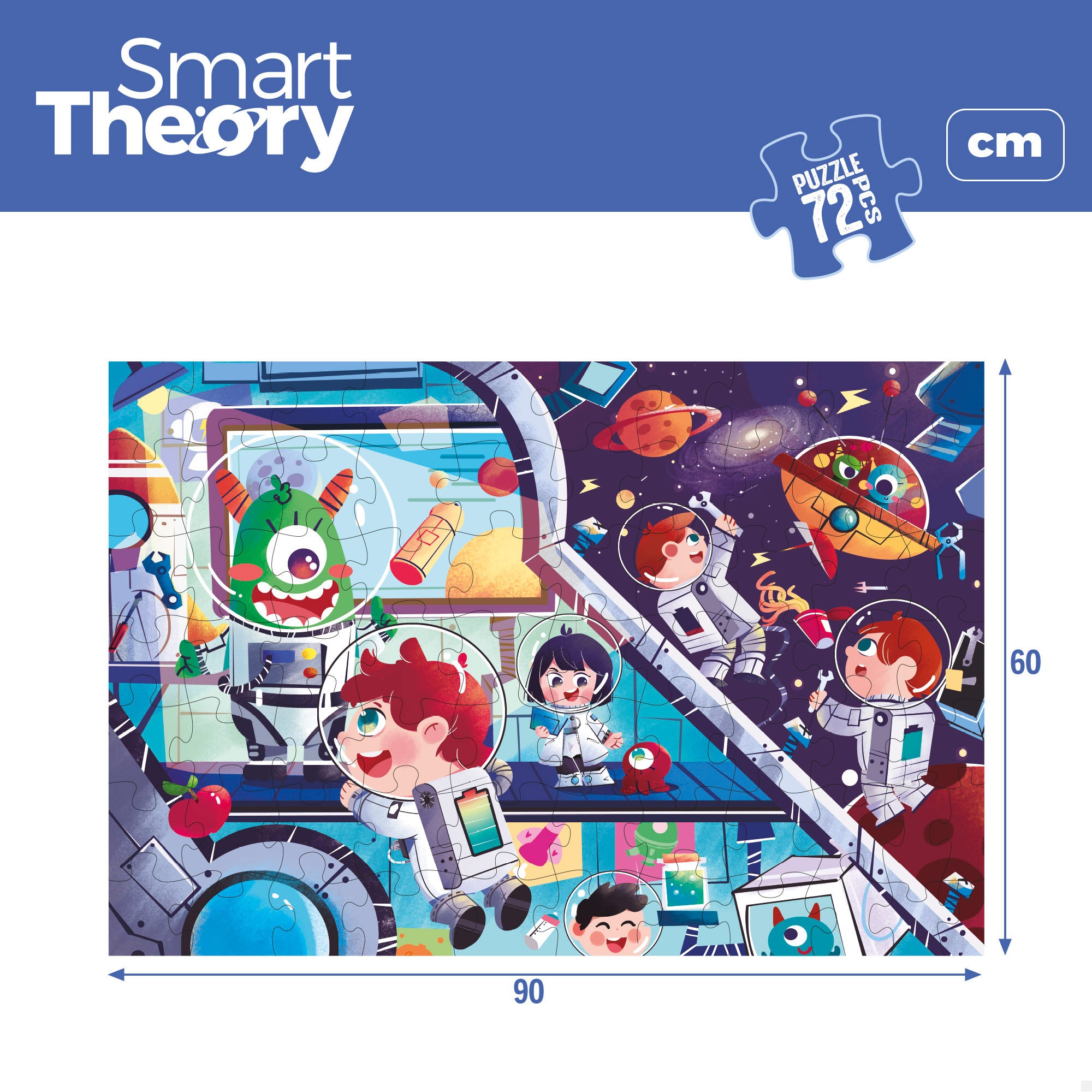 Puzzle espacial grande de 72 peças da Smart Theory
