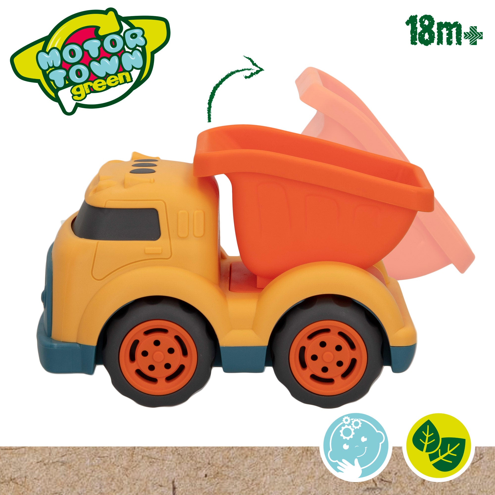 Motor Town Green Set camiones para niños de construcción