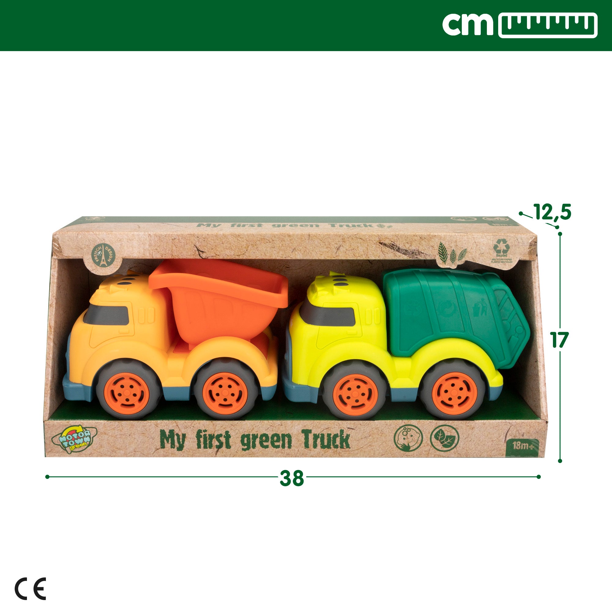 Motor Town Green Set camiones para niños de construcción