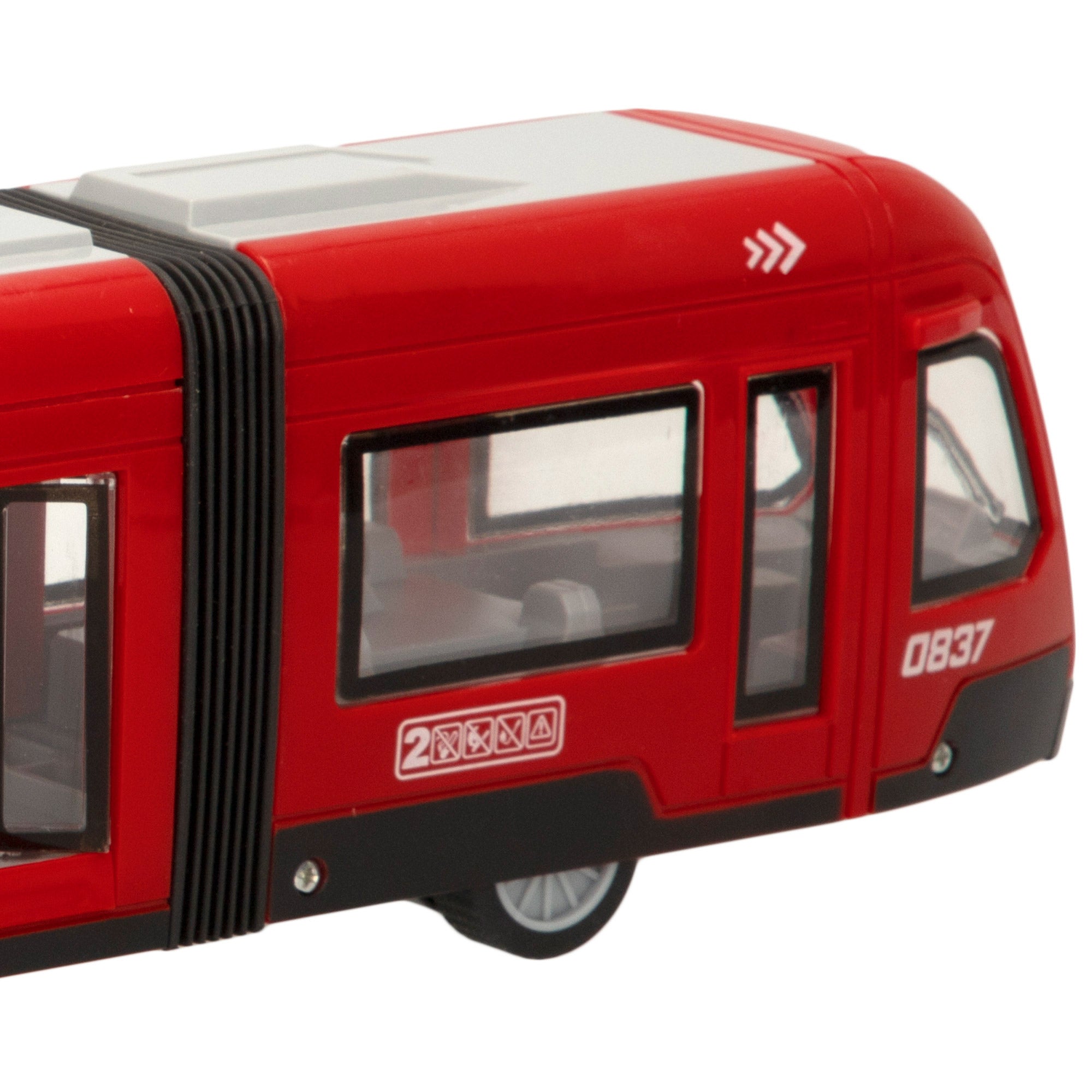 Eléctrico de brinquedo Speed&amp; Go à escala 1:16 com luzes e sons.