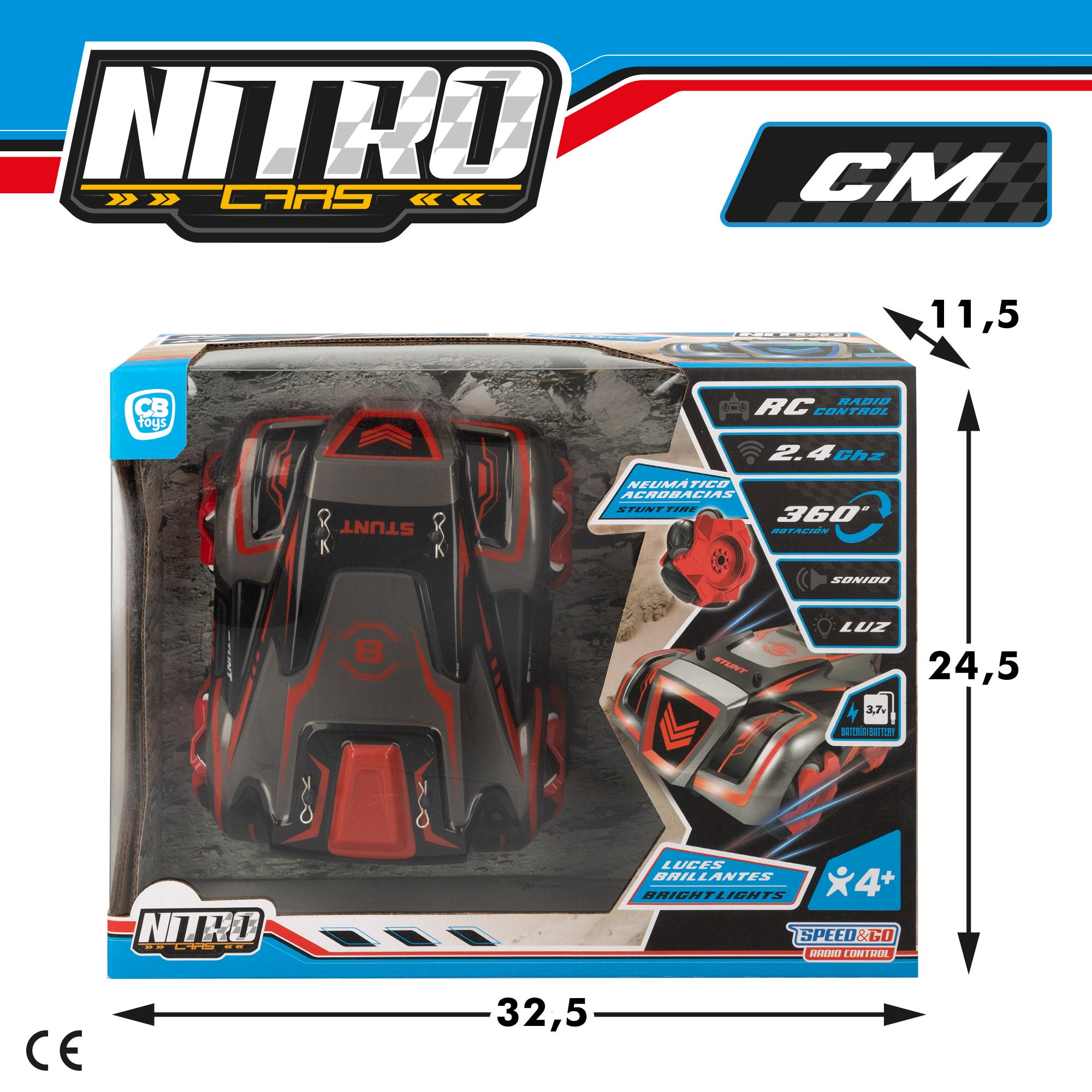 Carro telecomandado Speed ​​​​&amp; Go com luz e som.
